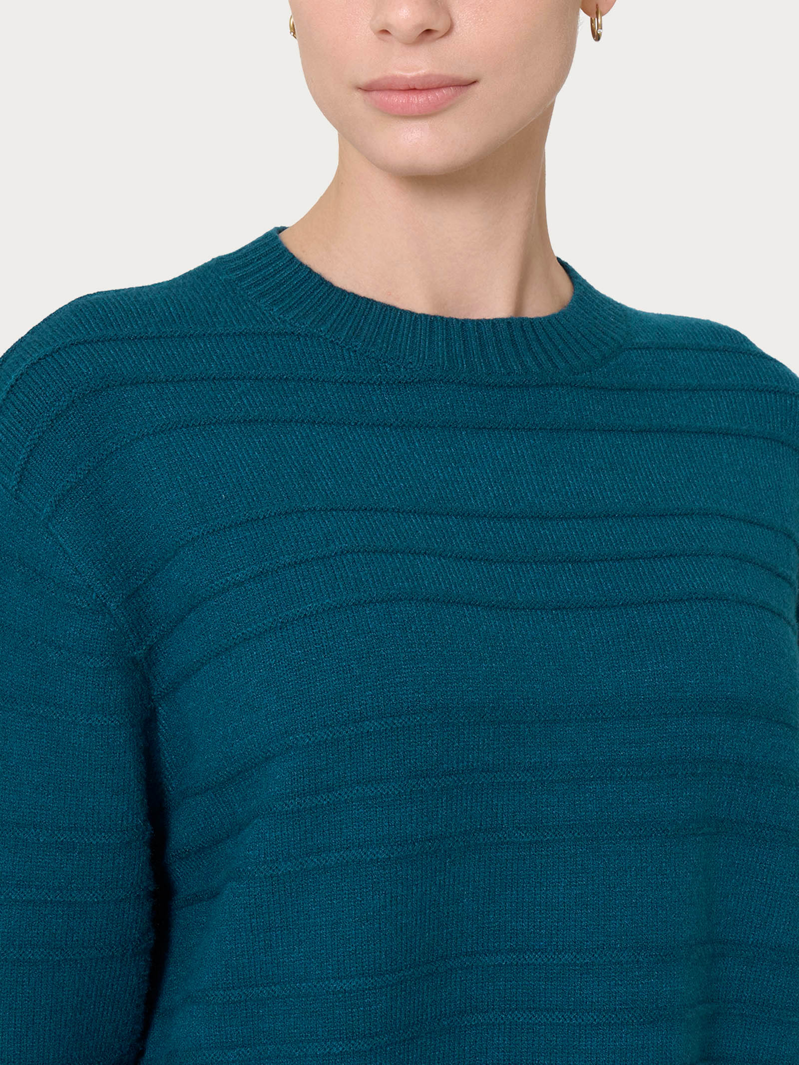 Ragno Super Soft maglia girocollo donna blu righe viscosa