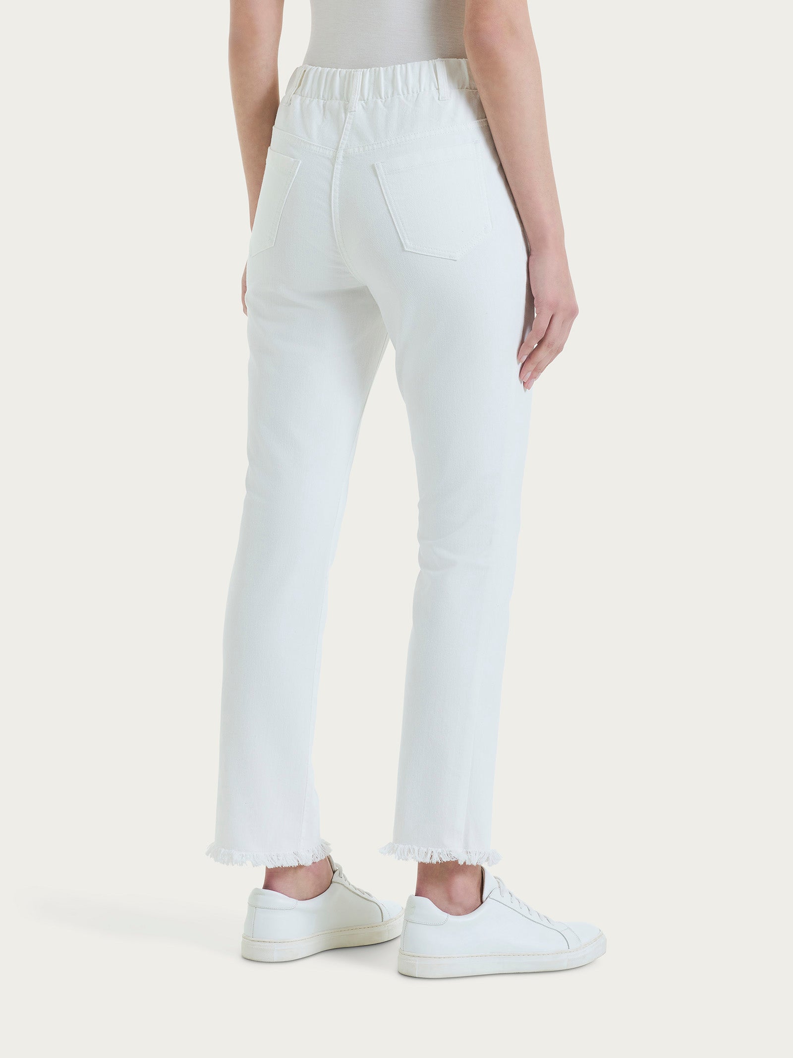 Ragno Super Denim Jeans Straight donna elasticizzato Bianco
