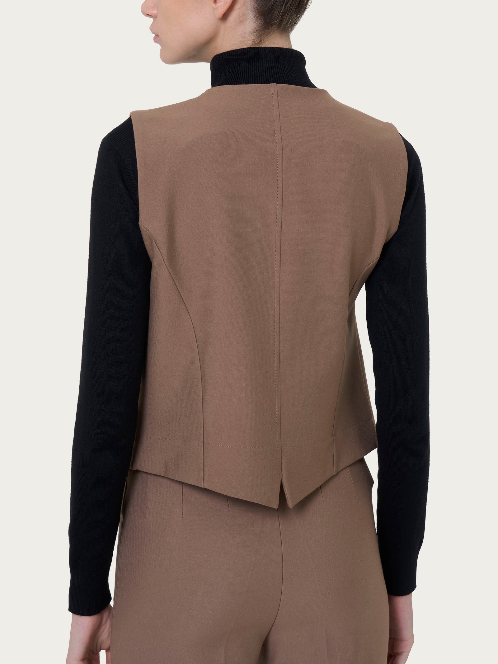 Ragno Compact Gilet 4 Bottoni Pine Bark viscosa elasticizzata