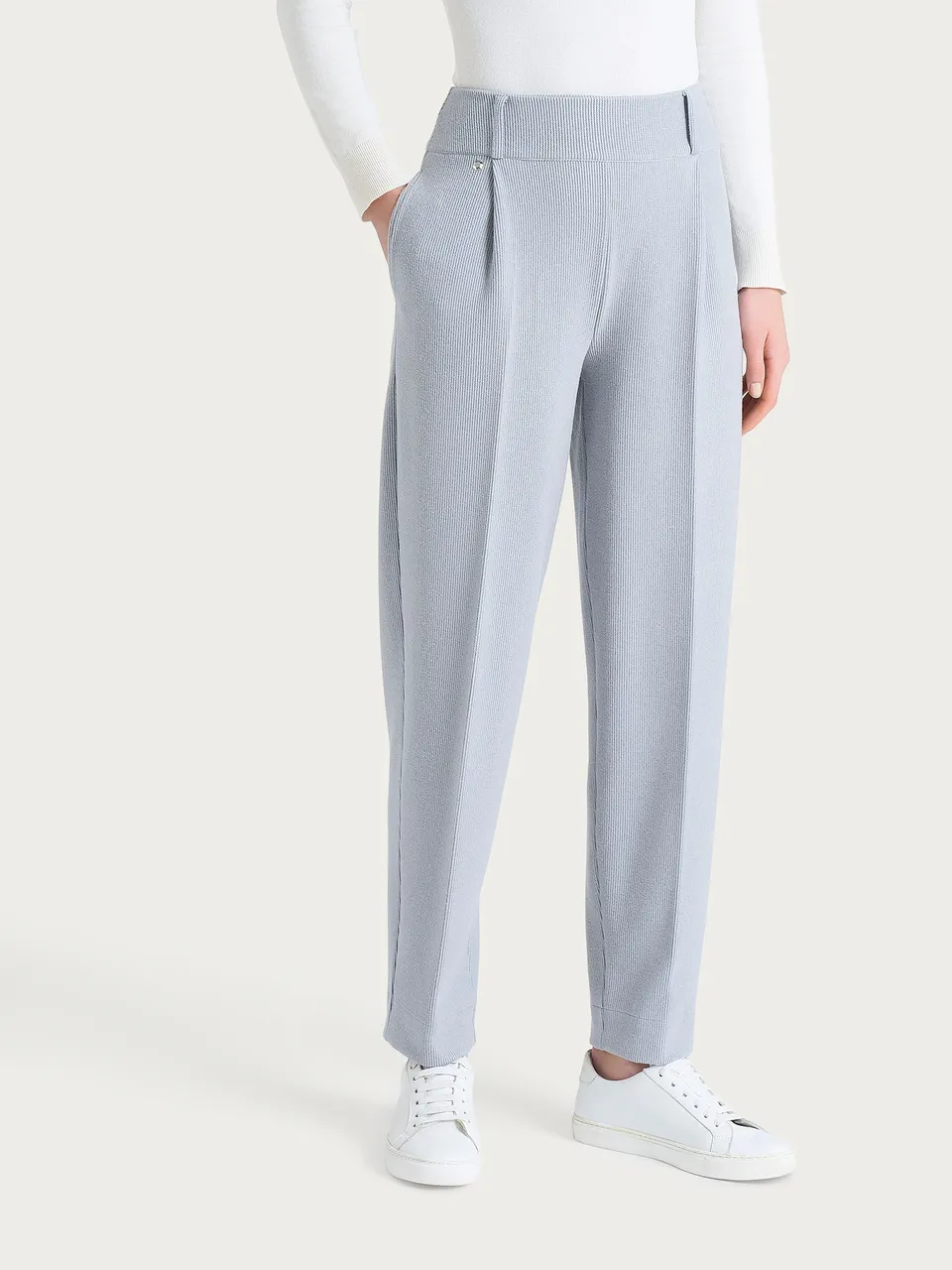 Ragno Compact pantalone carota Ultimate Gray velluto
