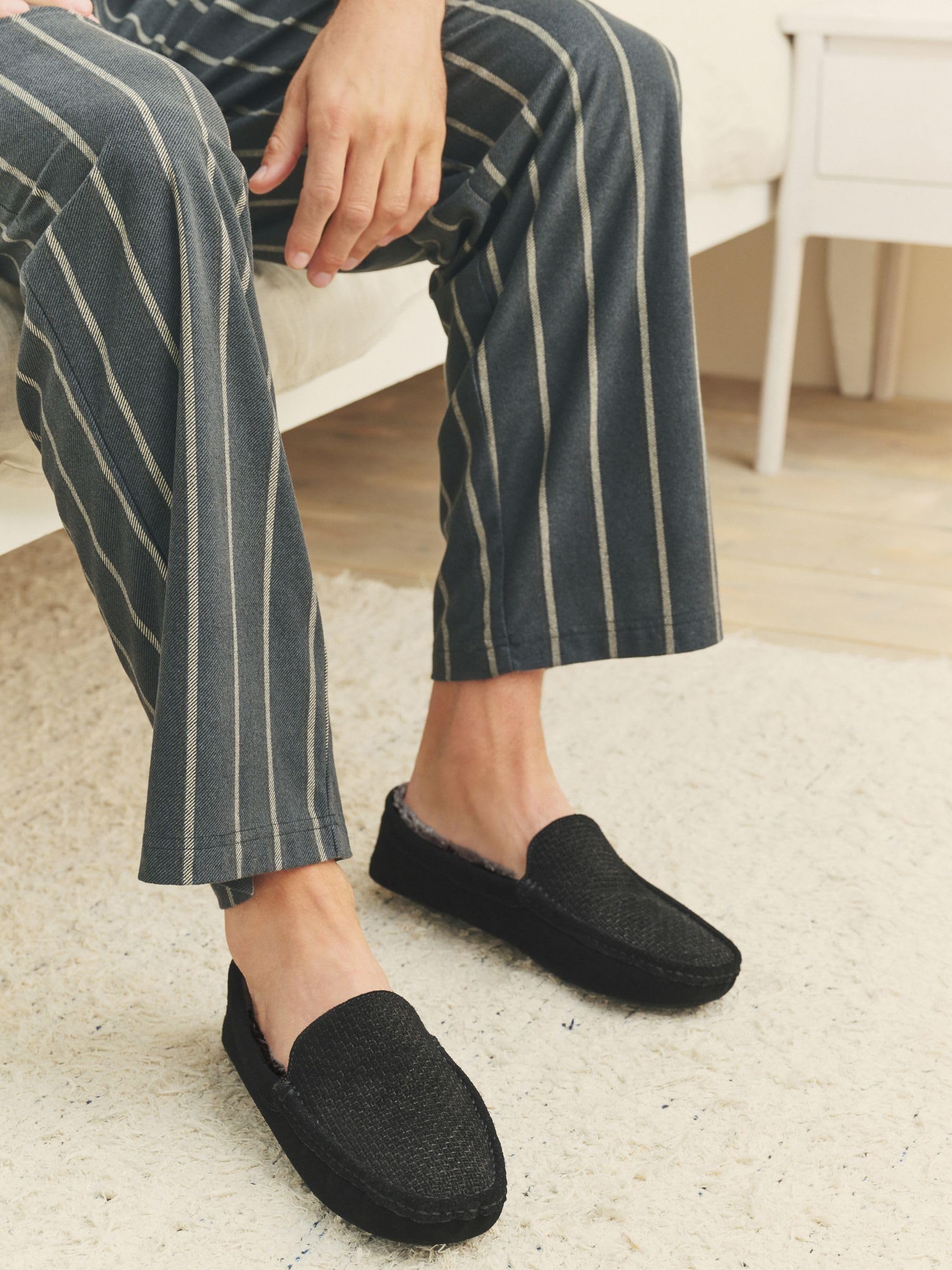 Next pantofole mocassino scamosciate uomo 42 EU fodera pelliccia