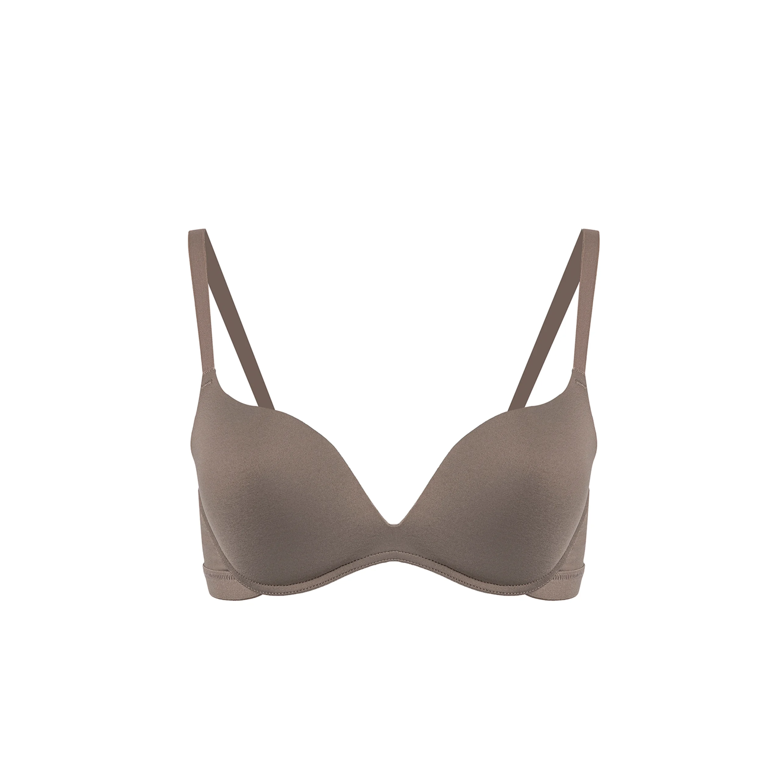Maria Grazia Severi Essential T-Shirt reggiseno senza cuciture cacao scollo V