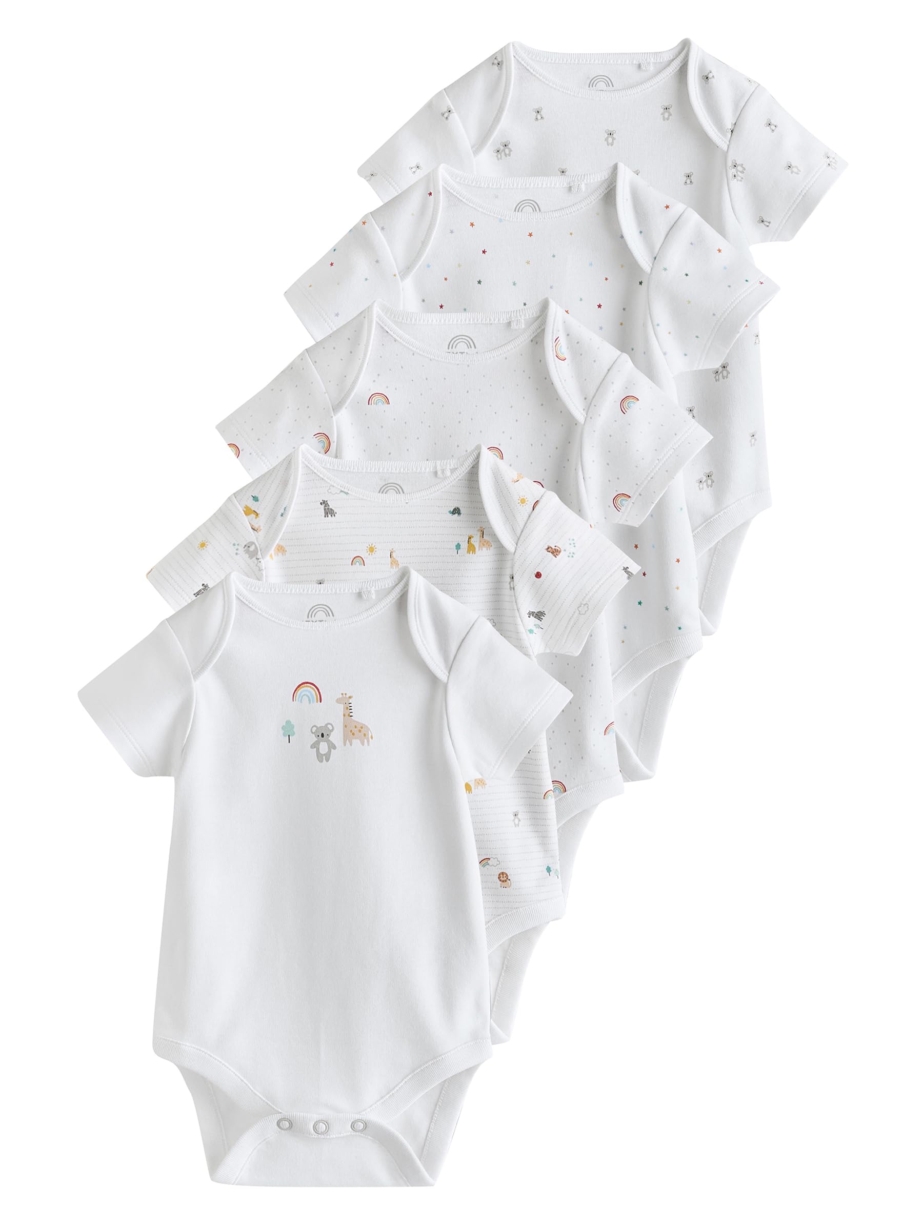 Geo Next Body Maniche Corte Neonato 5 Pezzi Cotone