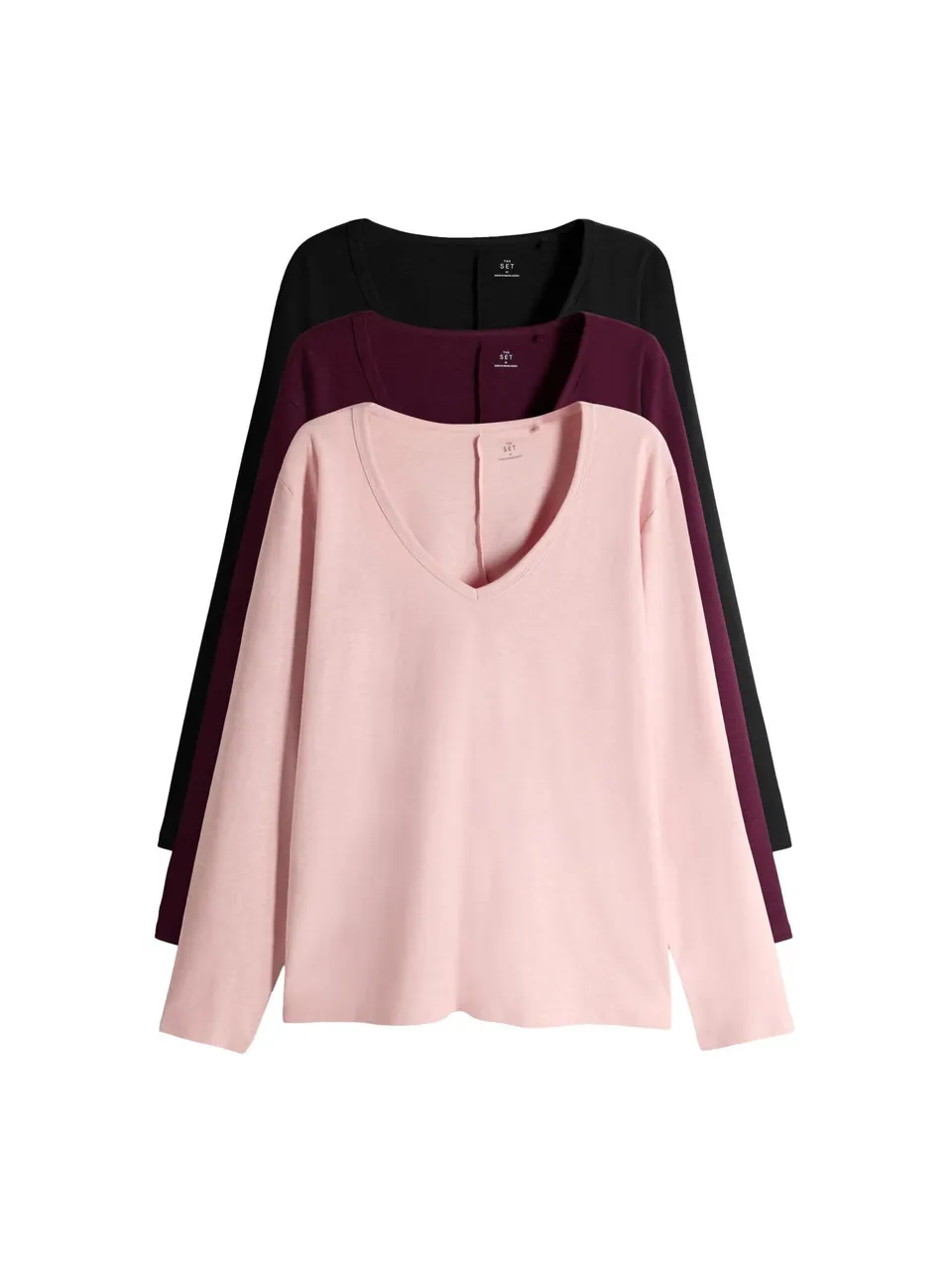 Next The Set top cotone maniche lunghe donna 3 pezzi