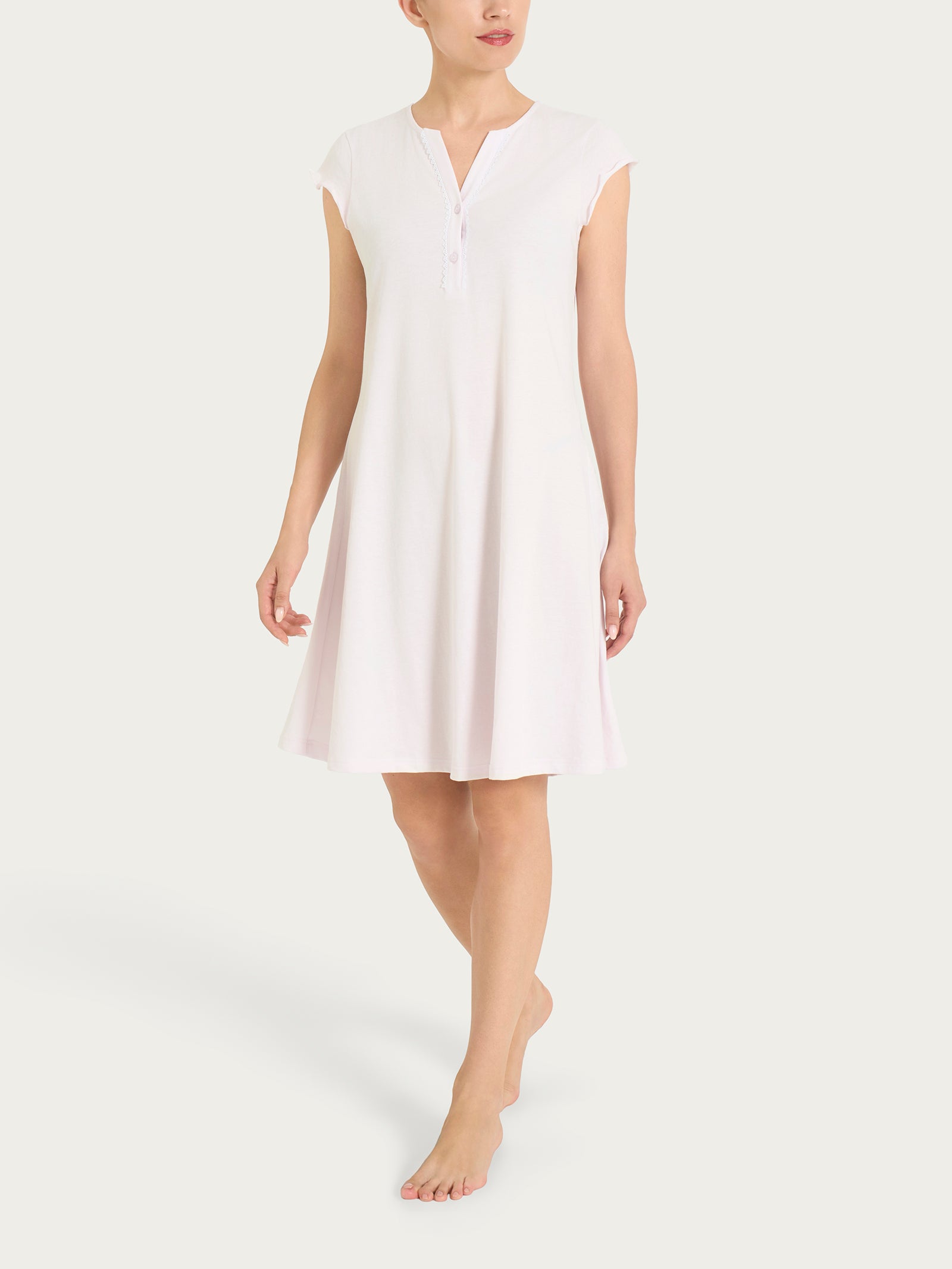 Ragno Jersey Cotone camicia da notte serafino Orchid Tint cotone