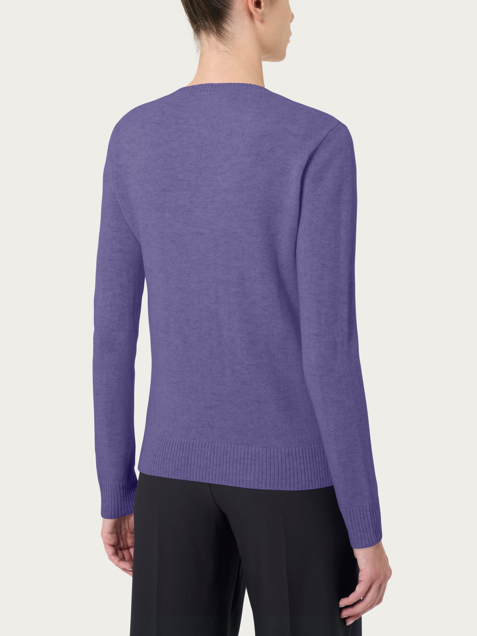 Ragno Merino Soft maglia scollo a V Mulled Grape cashmerino