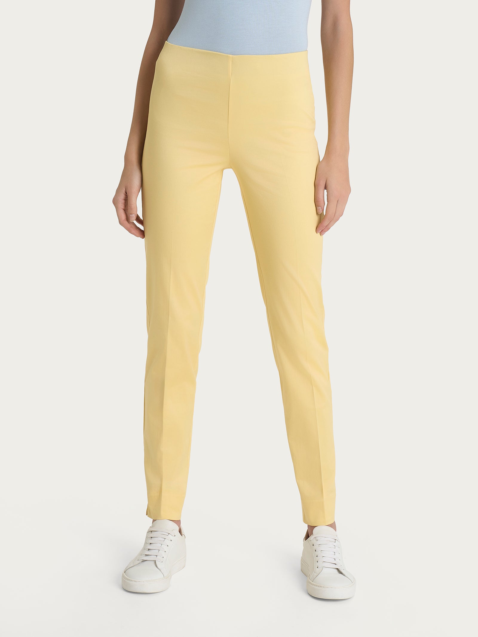 Ragno Satin Power pantalone sigaretta Pale Banana skinny