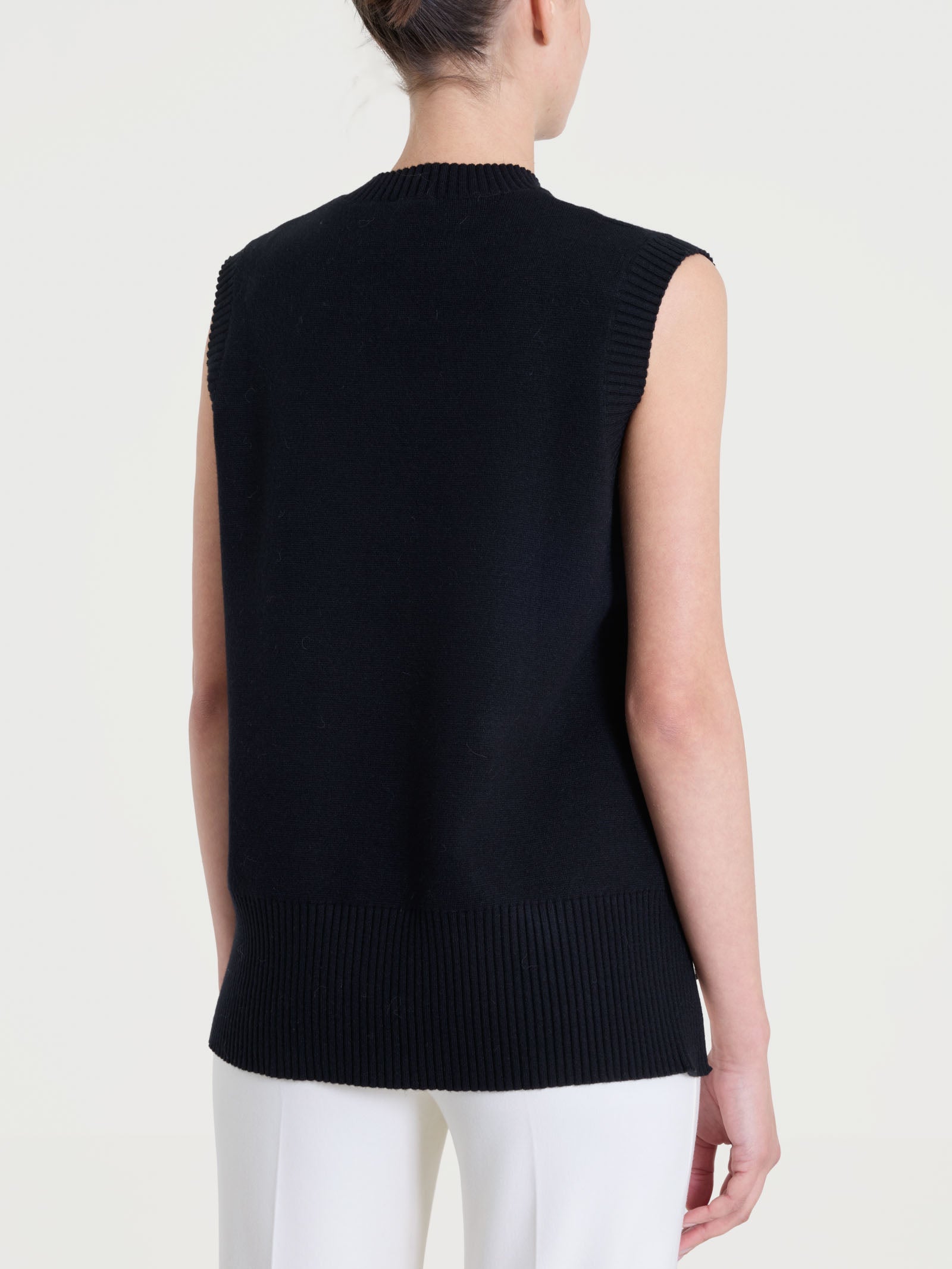 Ragno Super Soft Maglia smanicata donna nero viscosa