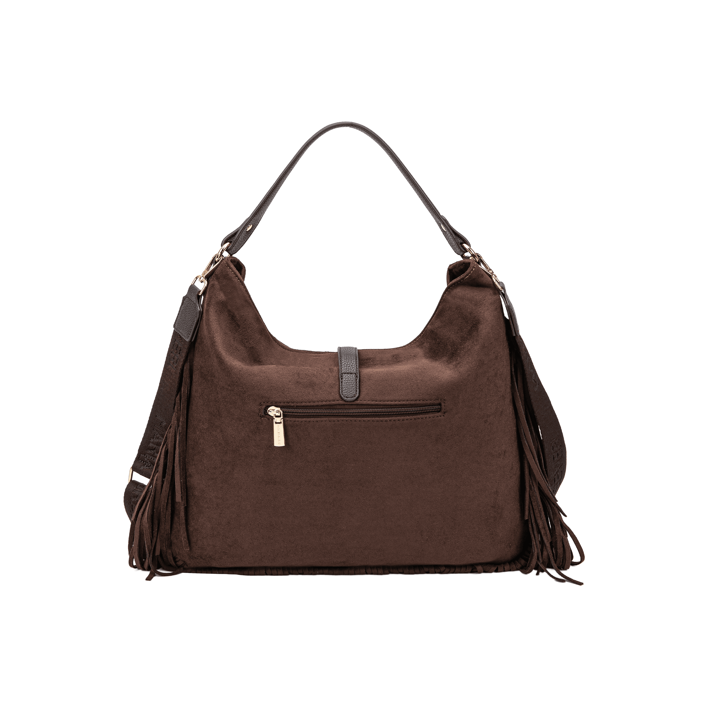 Maria Grazia Severi D8870 borsa hobo frange marrone tracolla