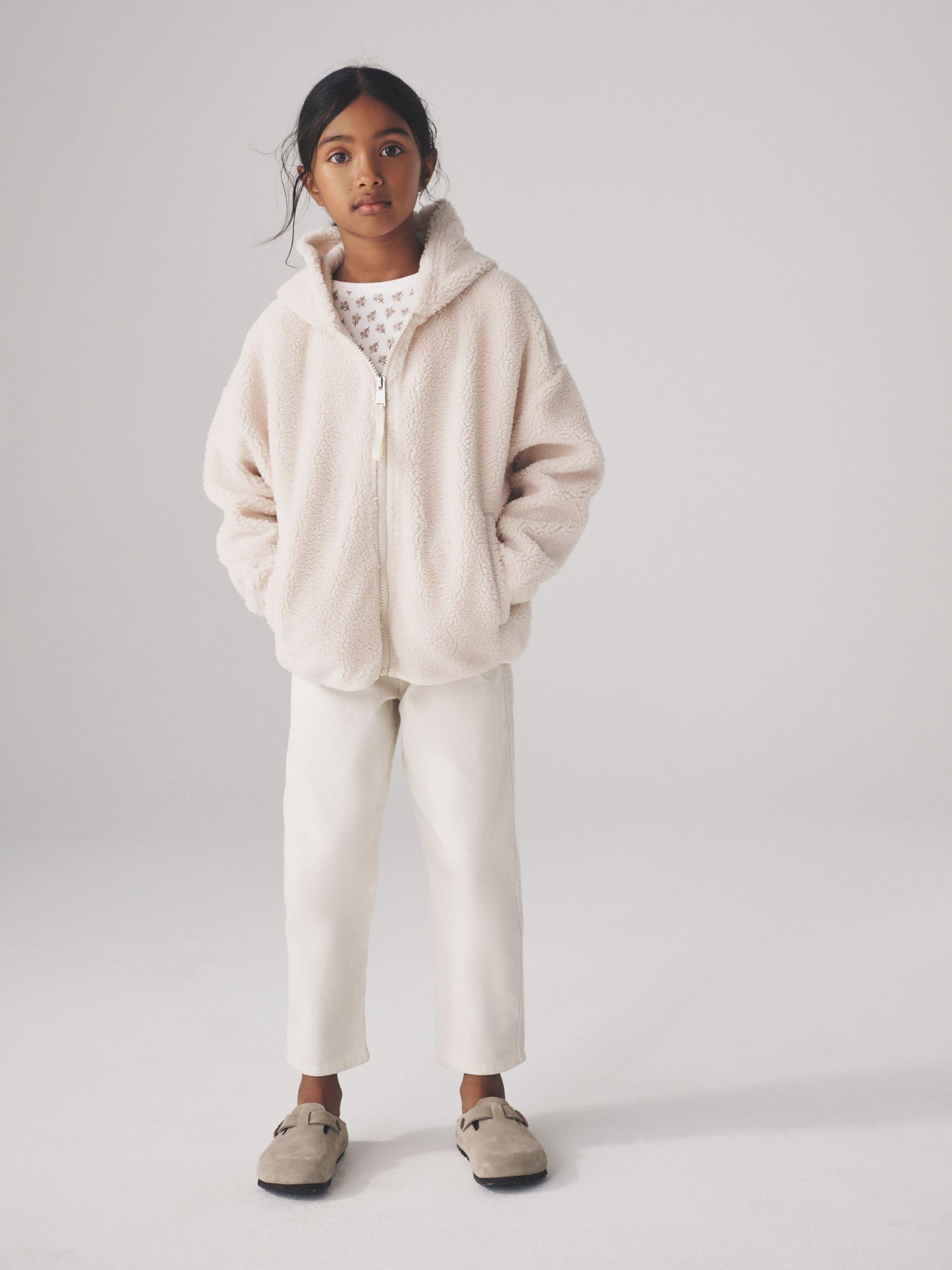 Geo Next The Set felpa bambina cappuccio zip 2 pezzi pile