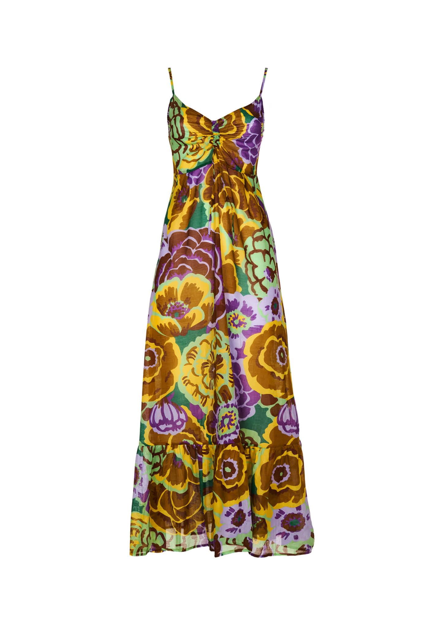 Goldenpoint Fleur copricostume abito lungo cotone floreale