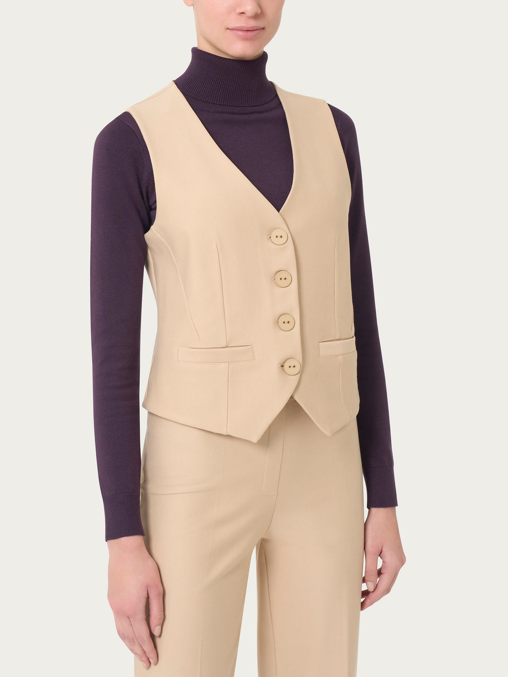Ragno Compact gilet 4 bottoni Irish Cream donna