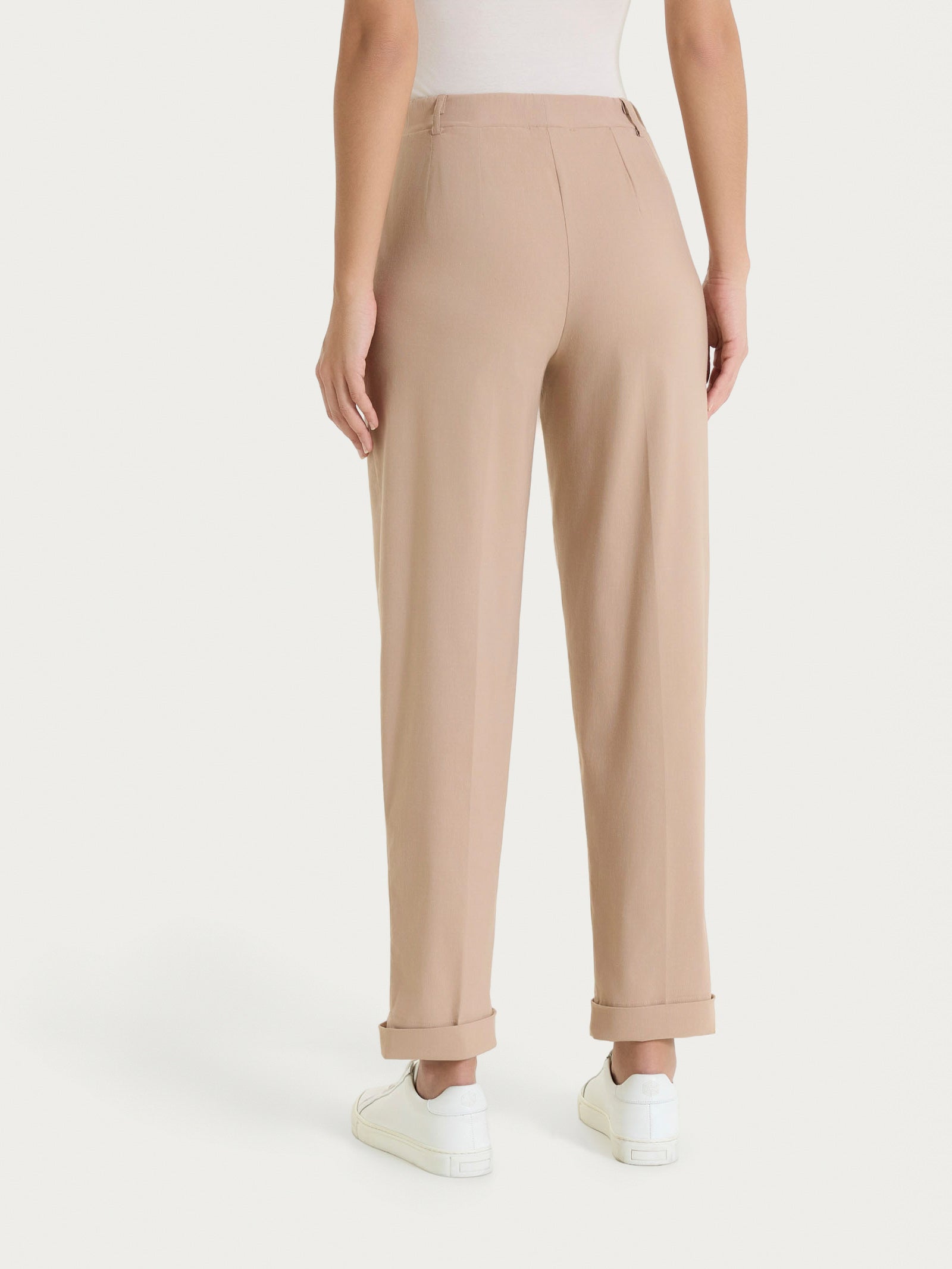 Ragno Linen Super Fresh pantalone carota tasche warm taupe lino