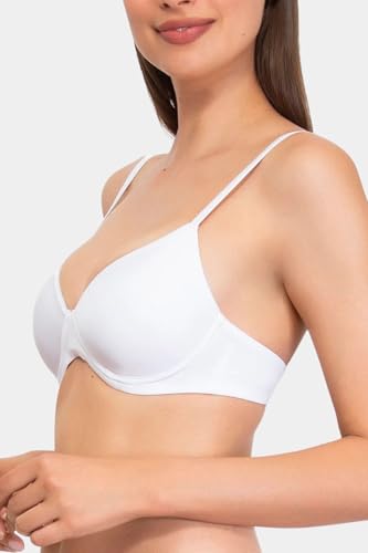 Lady C Reggiseno Preformato Coppa B Bianco 2B senza ferretto