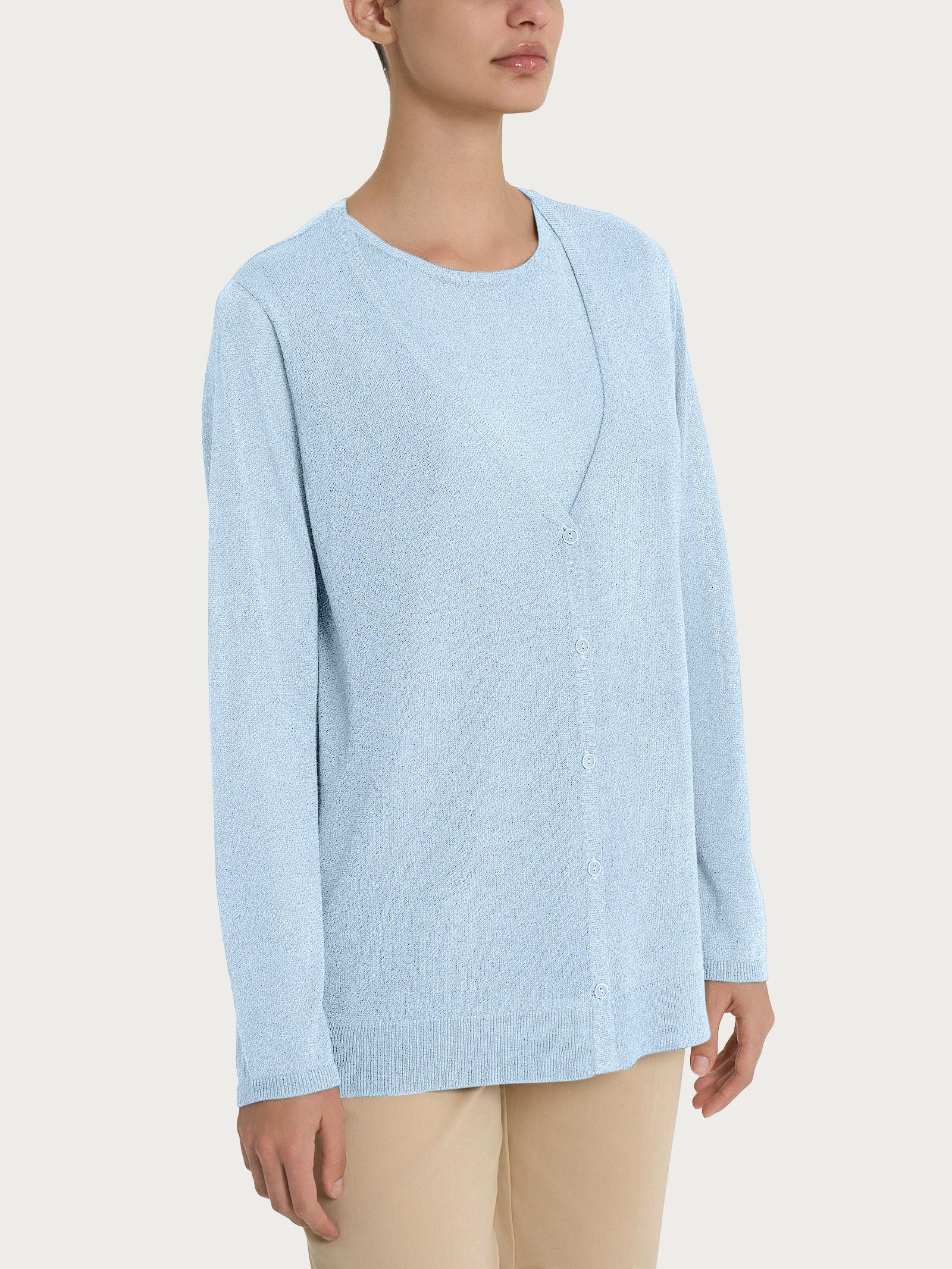 Ragno Crêpe Lurex Cardigan con Bottoni cardigan Skyway lurex