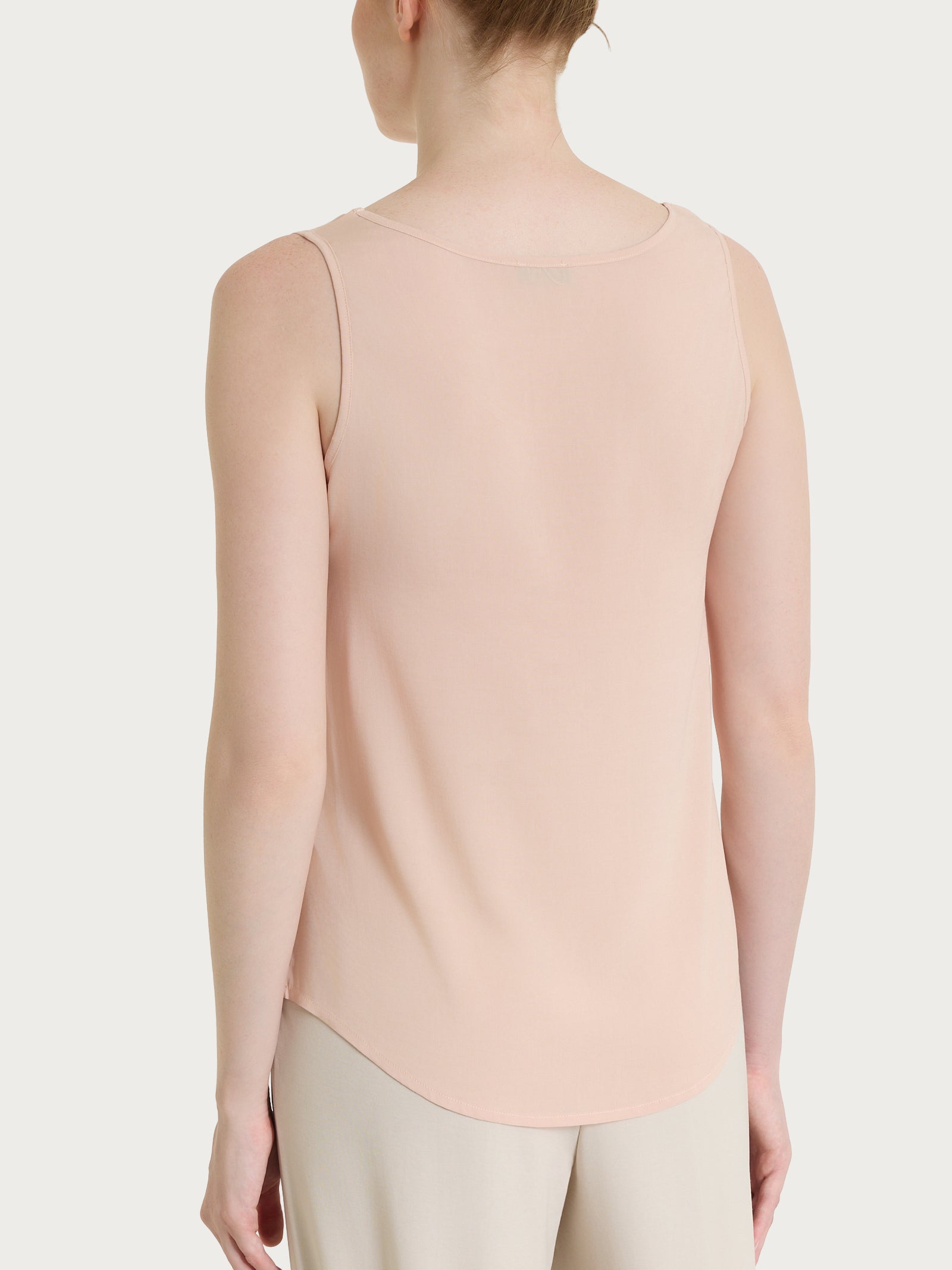Ragno Top Spalla Larga Cameo Rose in voile stretch