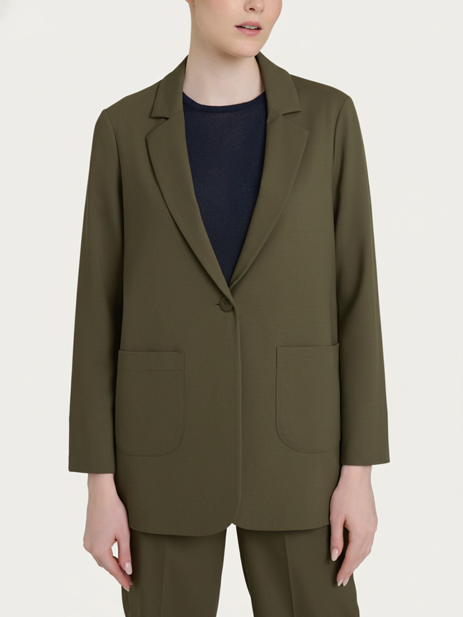 Ragno Compact Light blazer destrutturato verde oliva