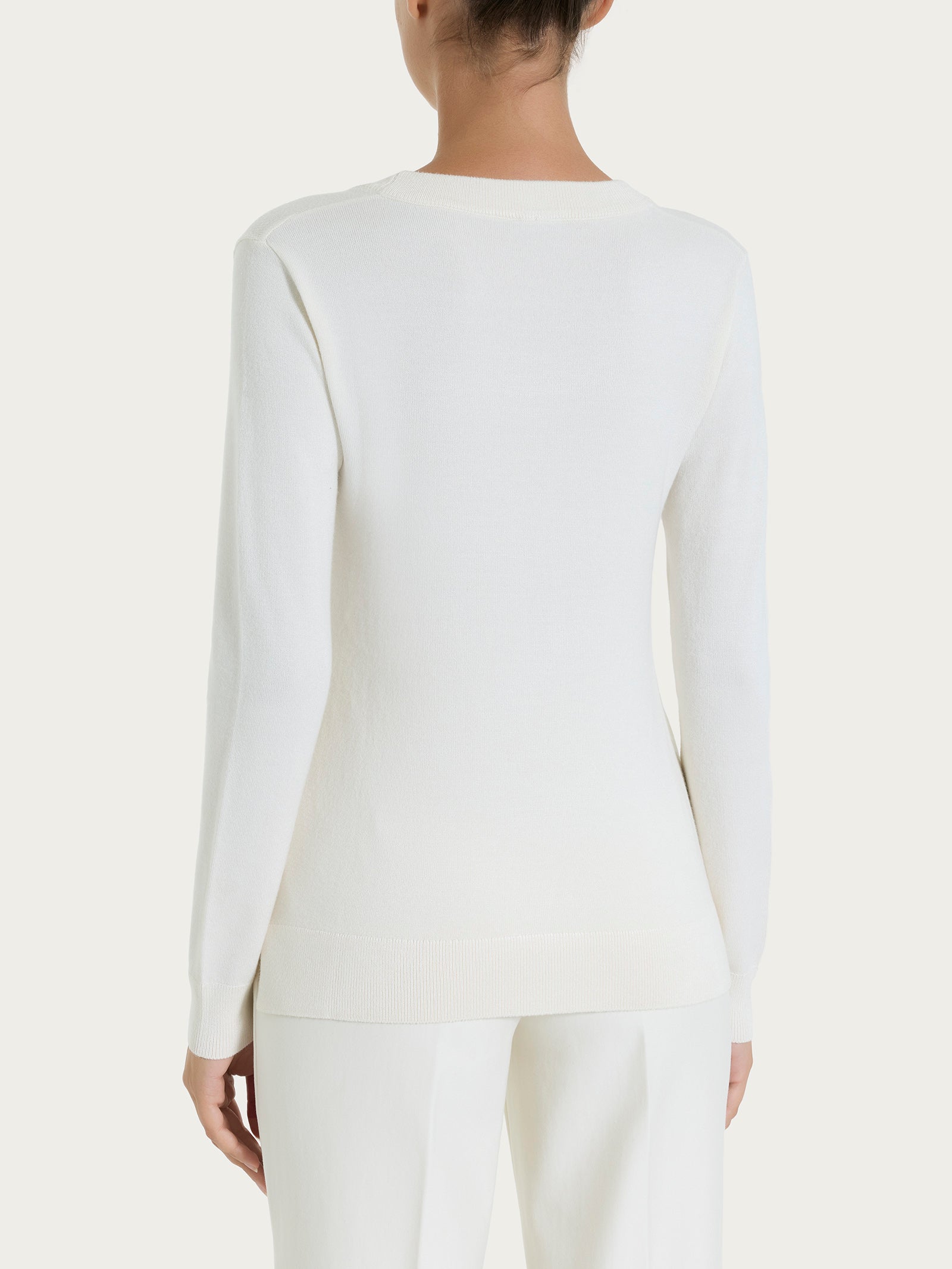 Ragno Four Seasons Maglia Scollo Madonna Avorio Misto Viscosa