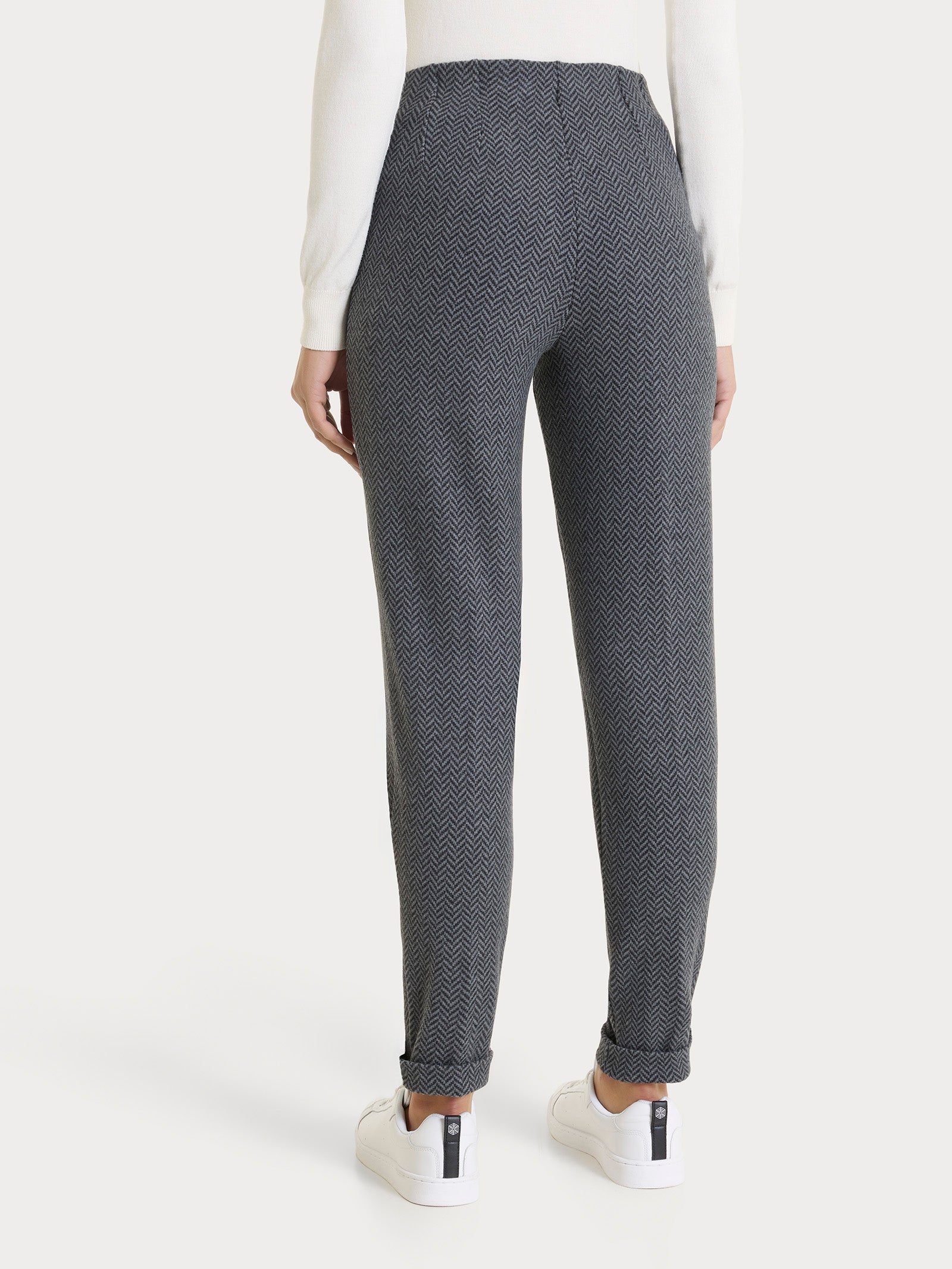 Ragno Eco Jacquard Pantalone Sigaretta skinny oscuro