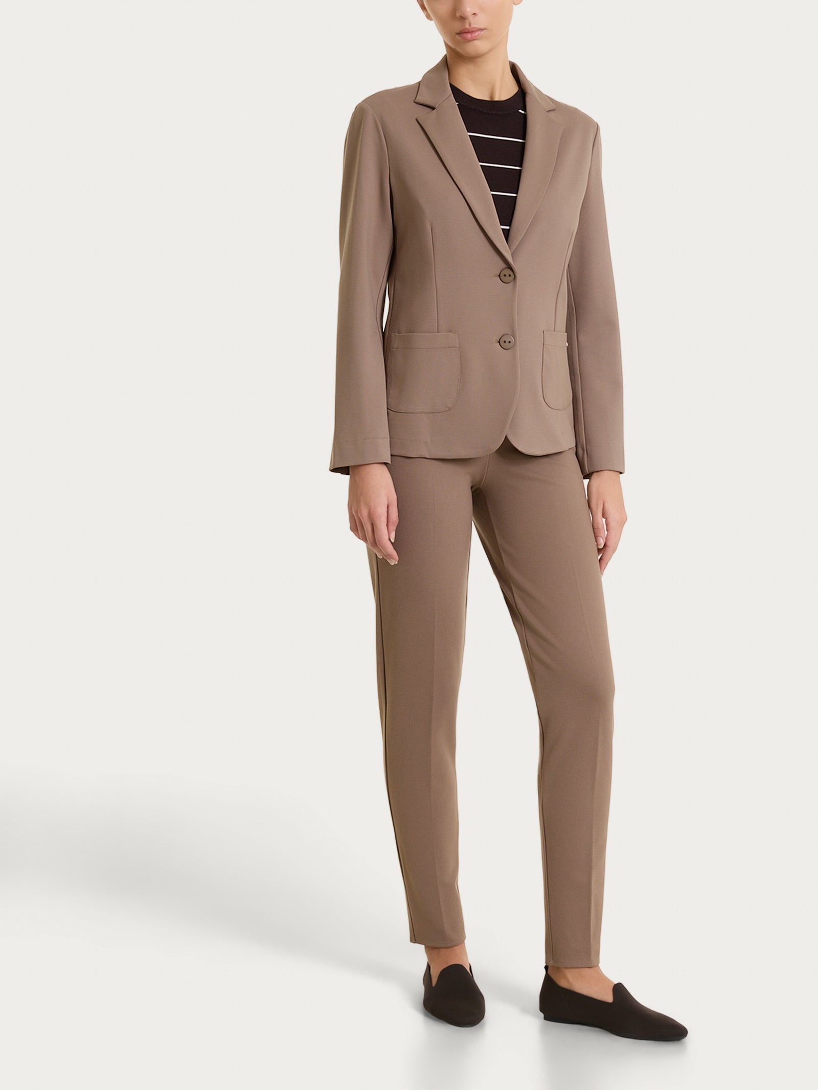 Ragno Cashmere Compact Blazer donna pine bark due bottoni