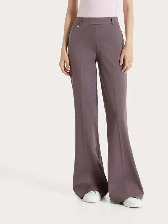 Ragno Compact Light Pantalone flare plum truffle