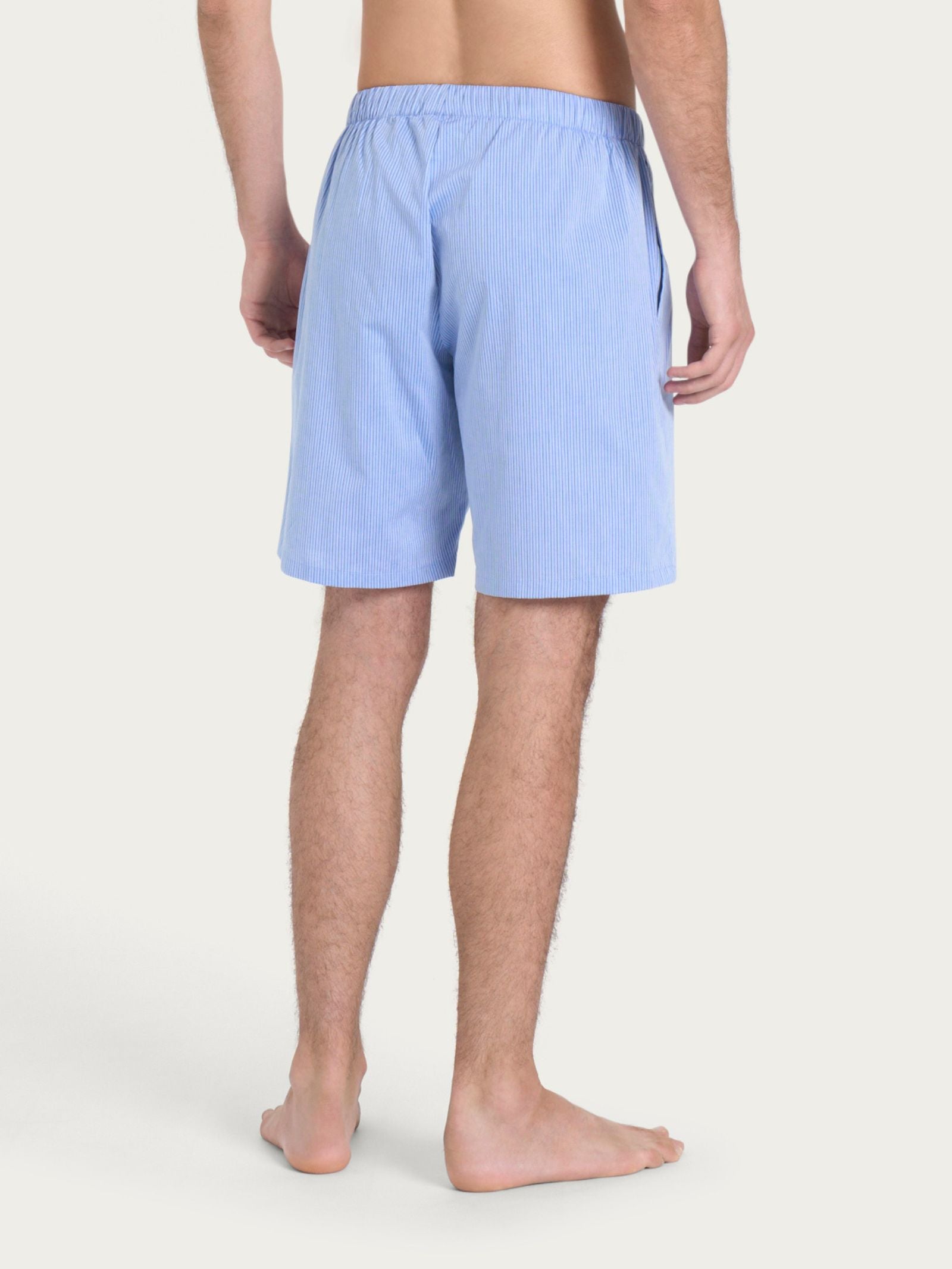 Ragno Pantalone Corto cotone blu Righe Verticali