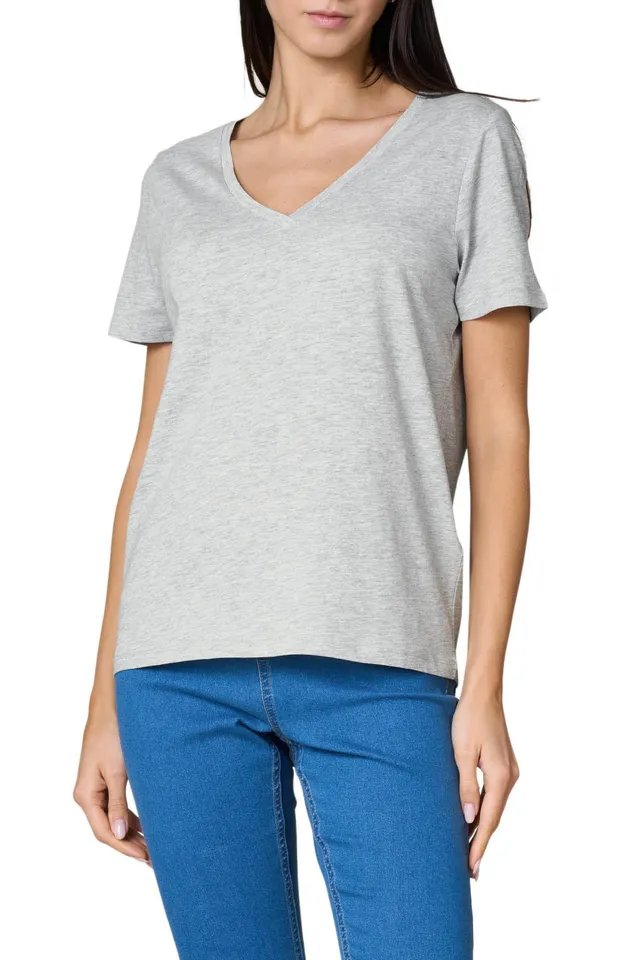Goldenpoint T-shirt scollo a V cotone maniche corte