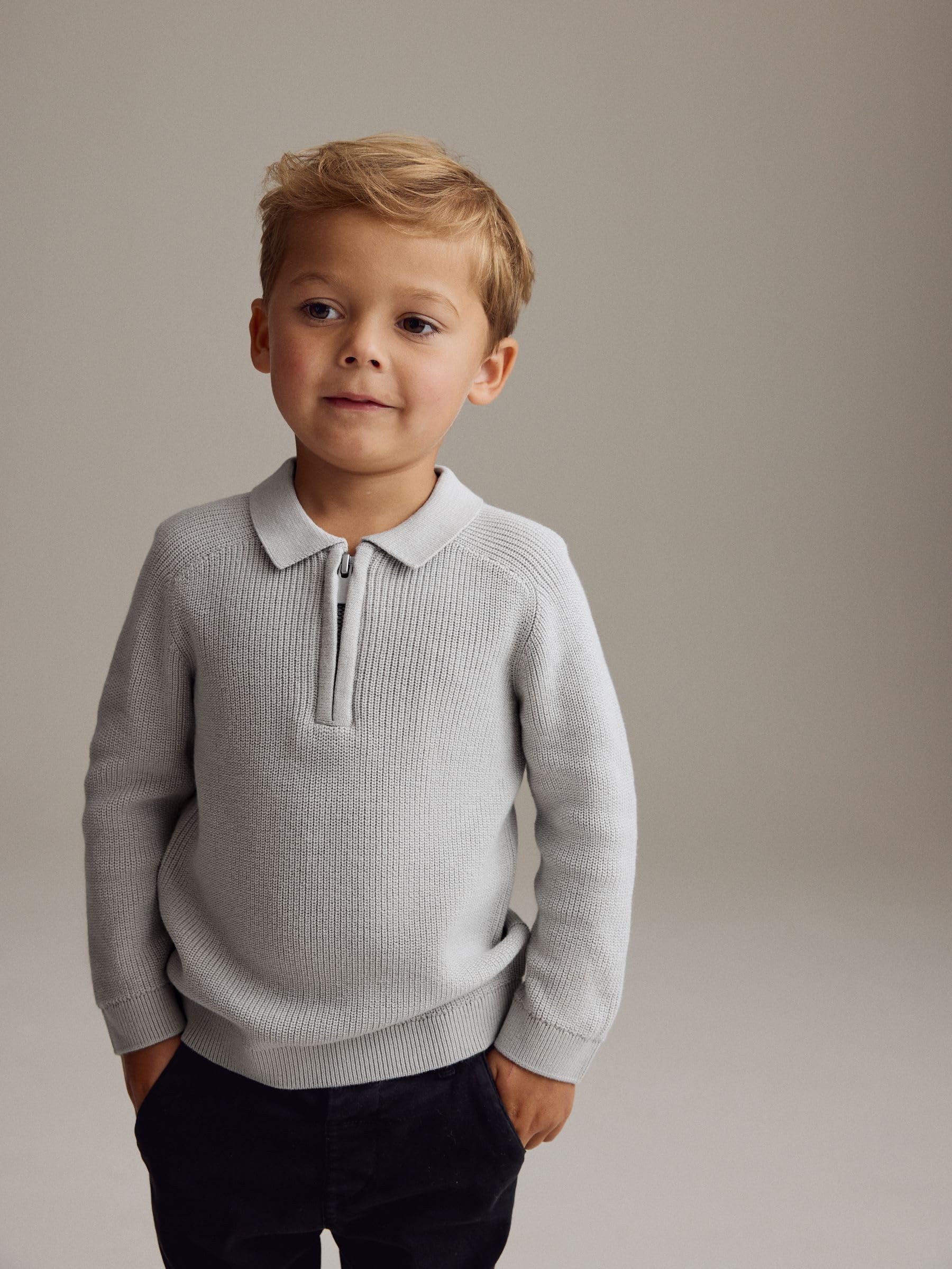 Next polo bambino maniche lunghe zip 12-18 mesi