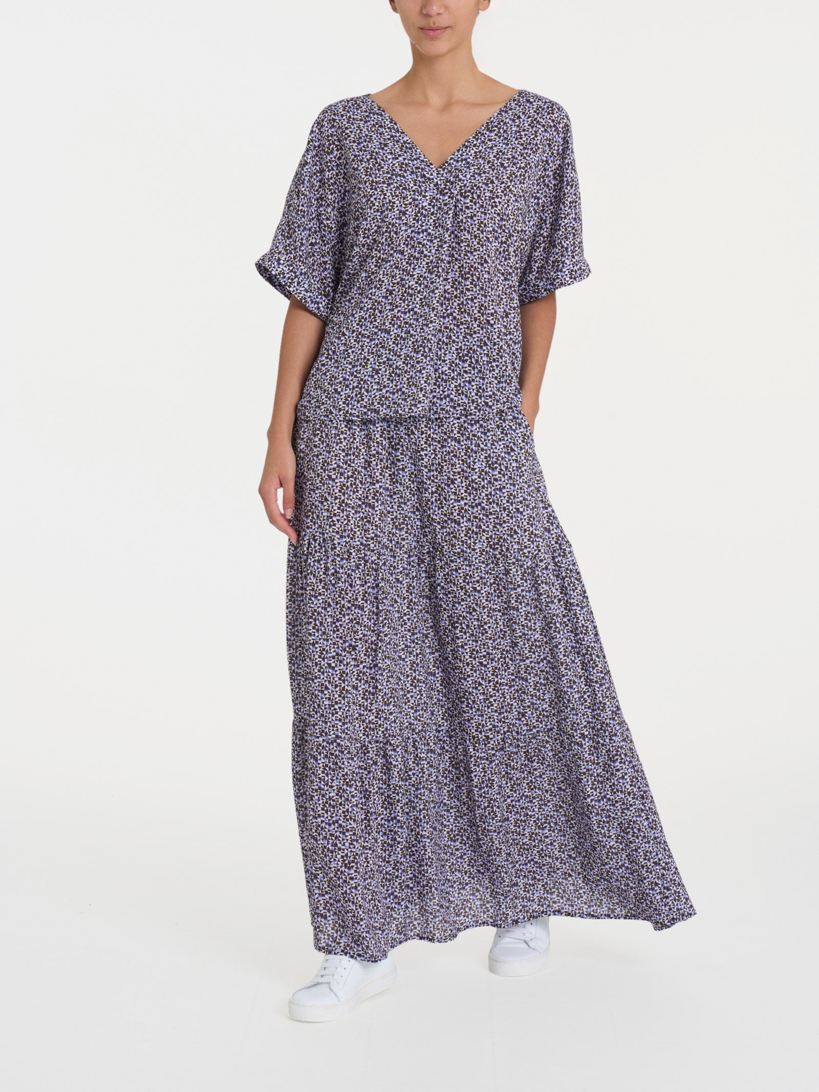 Ragno Ecoseta Blusa manica kimono Fant. Thistle