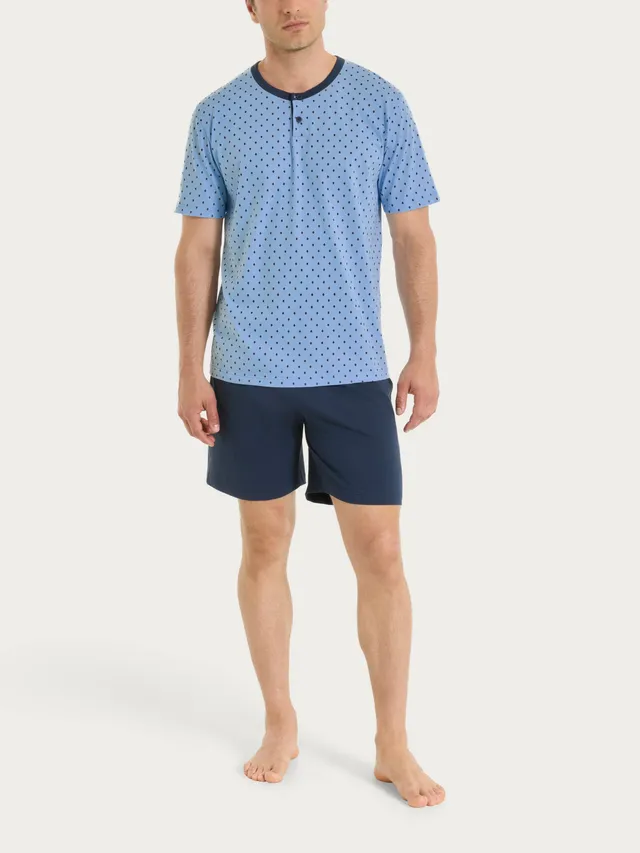 Ragno Serafino Pigiama Corto jersey cotone Della Robbia Blue