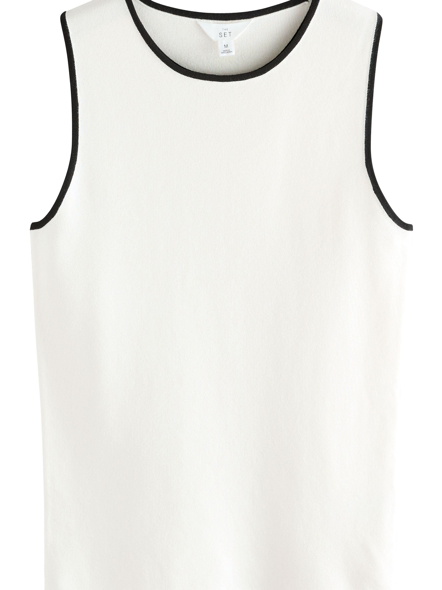 Geo Next The Set canotte maglia donna 3 pezzi nero panna