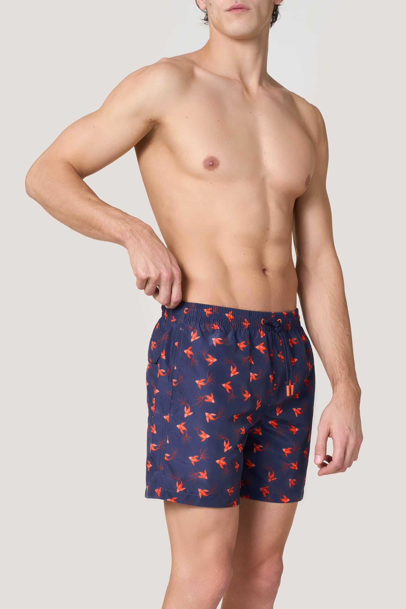 Goldenpoint Red Fish costume boxer uomo fantasia rossa