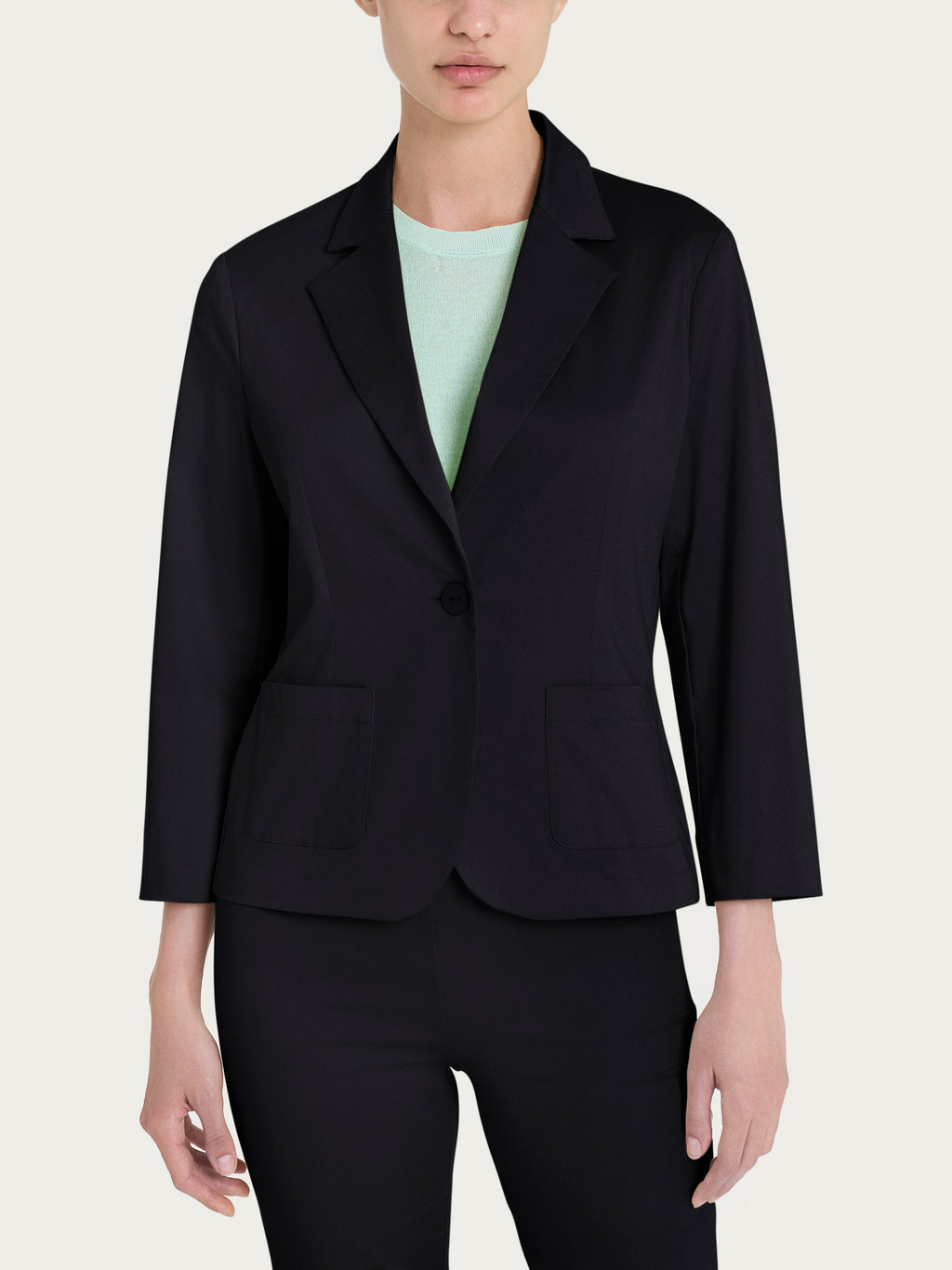 Ragno Satin Power Blazer 1 bottone nero