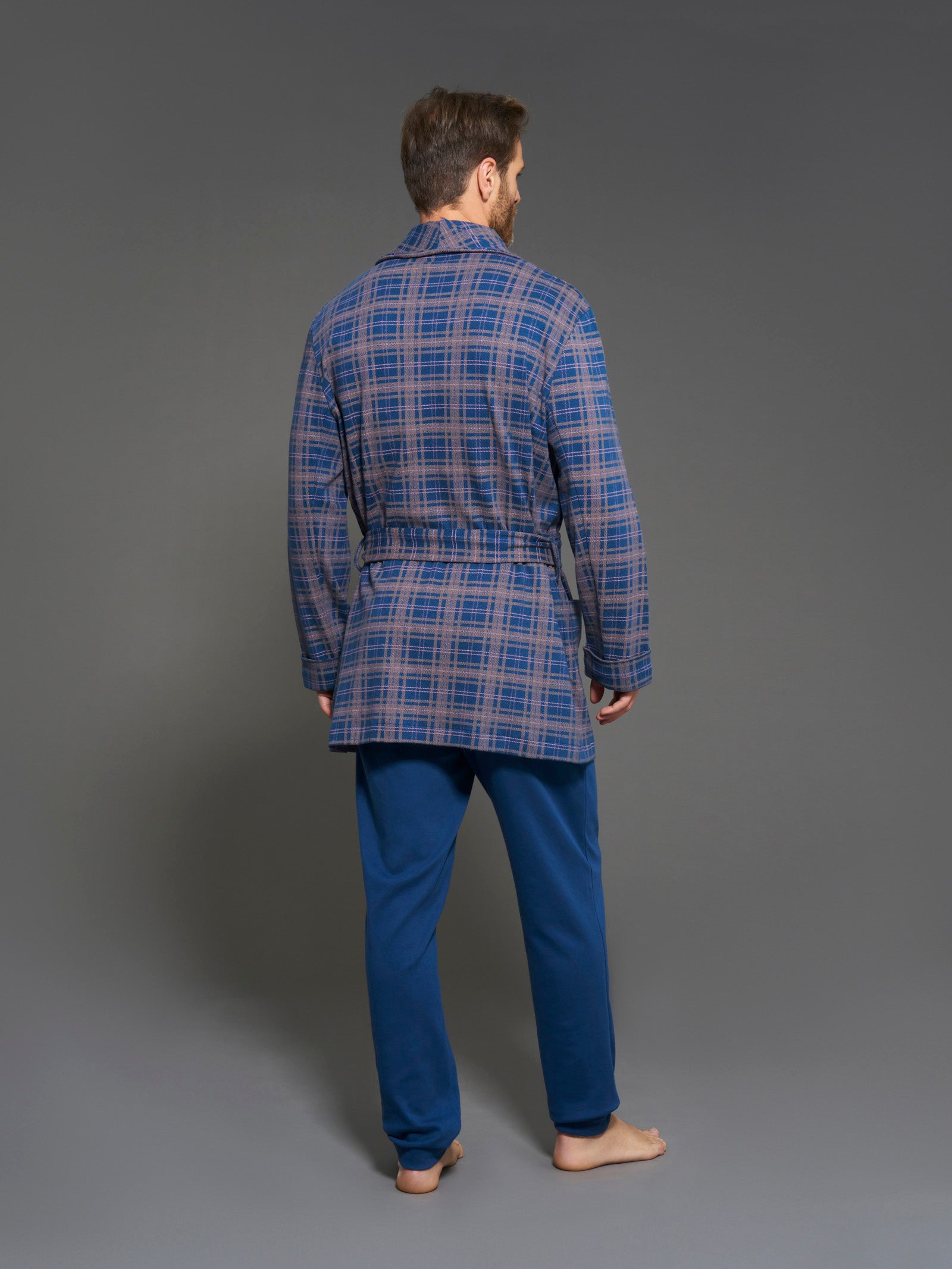 Ragno Jersey Cotone vestaglia uomo Insignia Blue