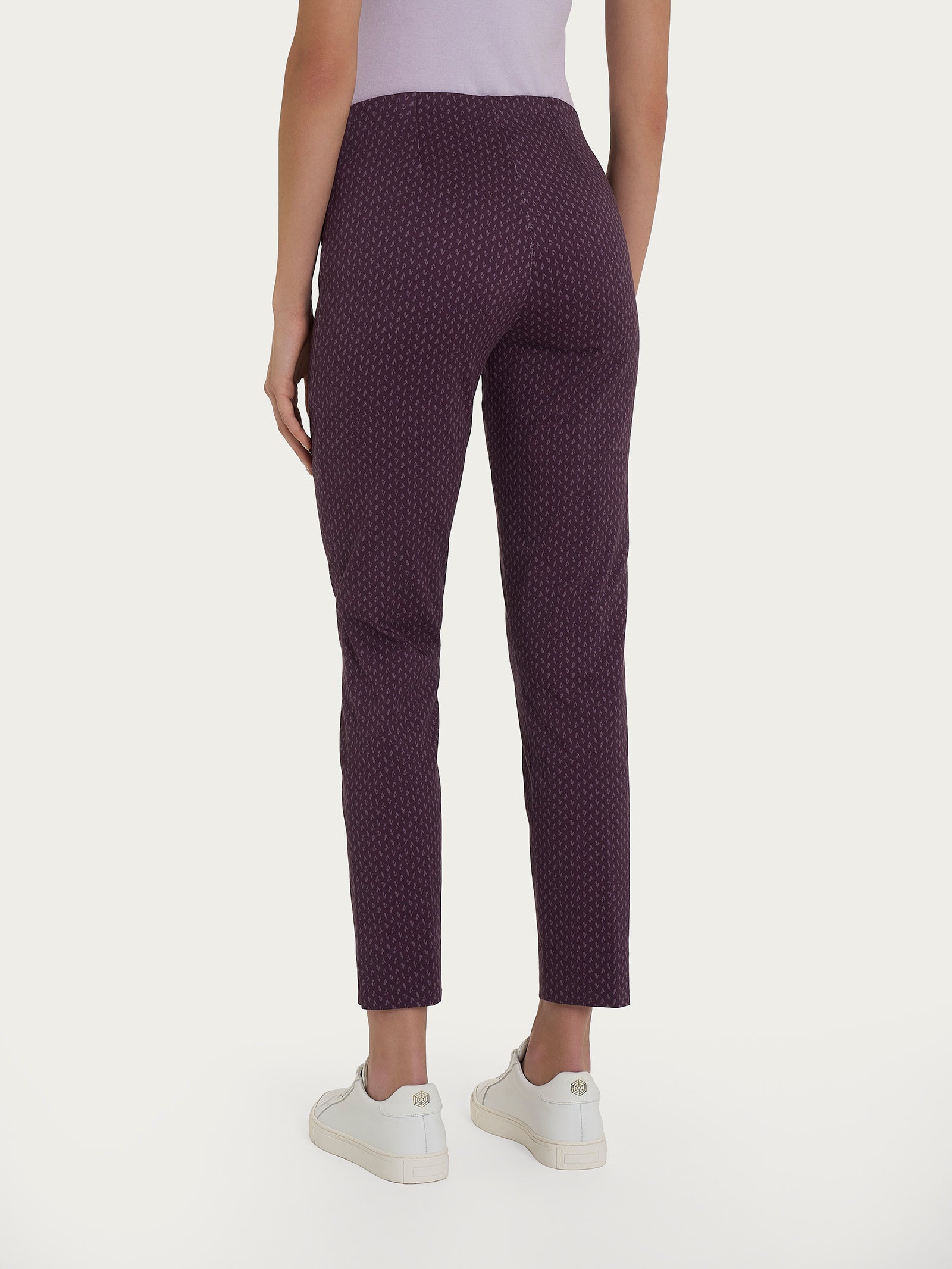 Ragno Satin Power The Cigarette Pantalone Capri Plum