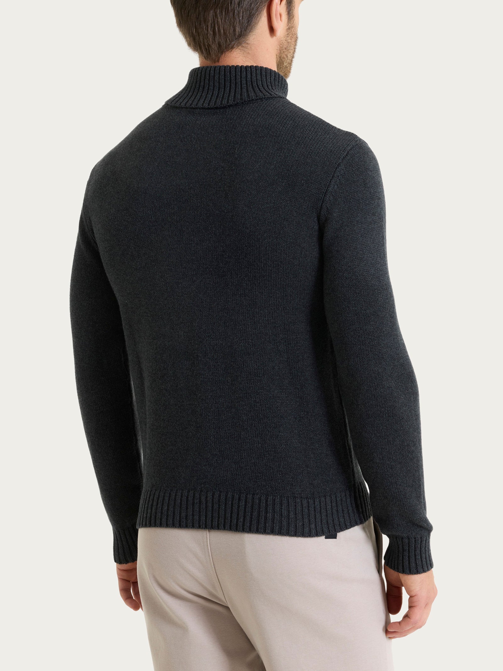 Ragno Winter Cotton dolcevita uomo Nero Mel. cotone