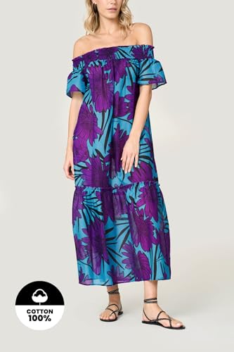 Goldenpoint Blooming copricostume abito lungo cotone floreale
