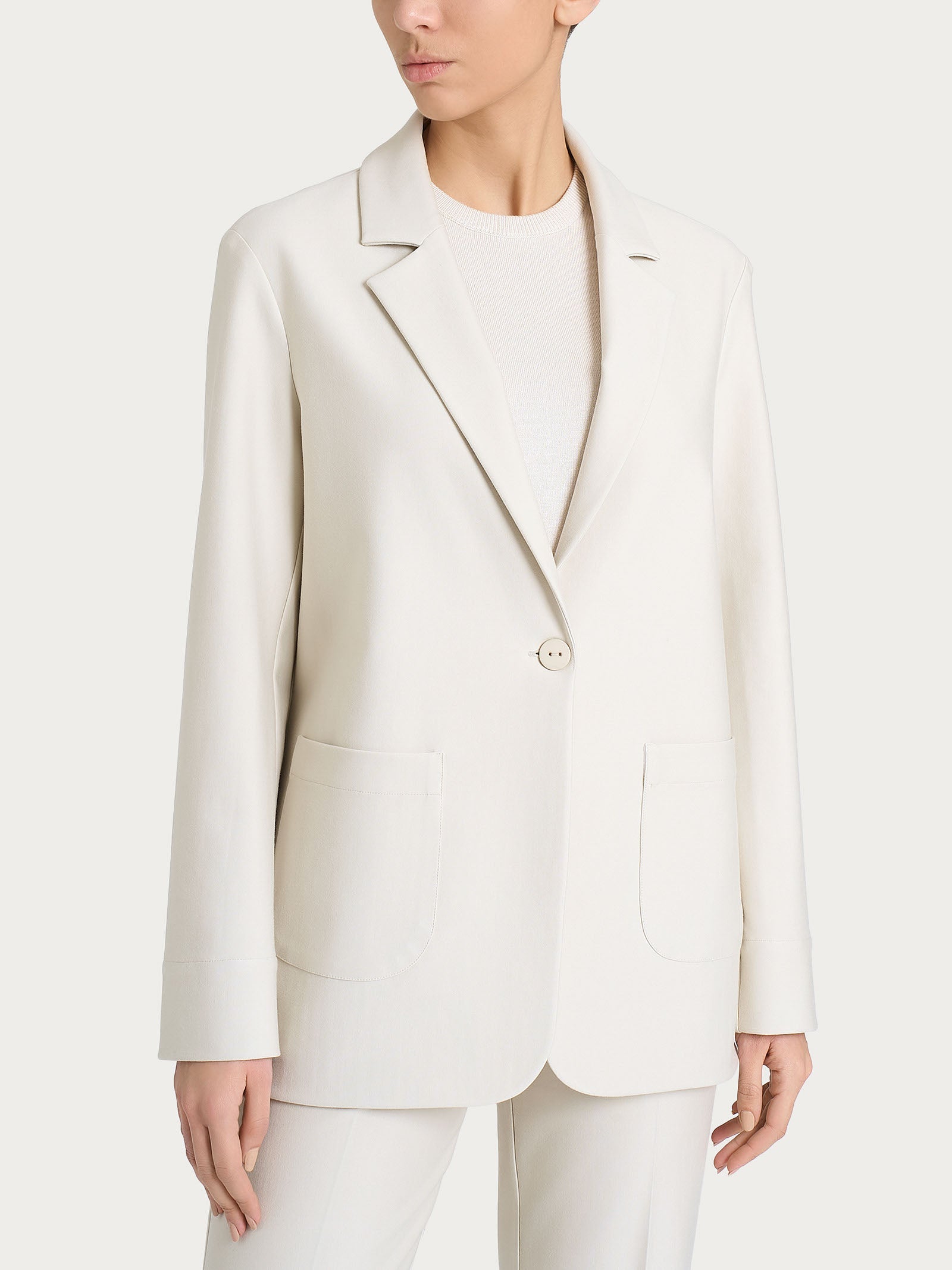 Ragno Compact Blazer Over Un Bottone Champignon punto milano