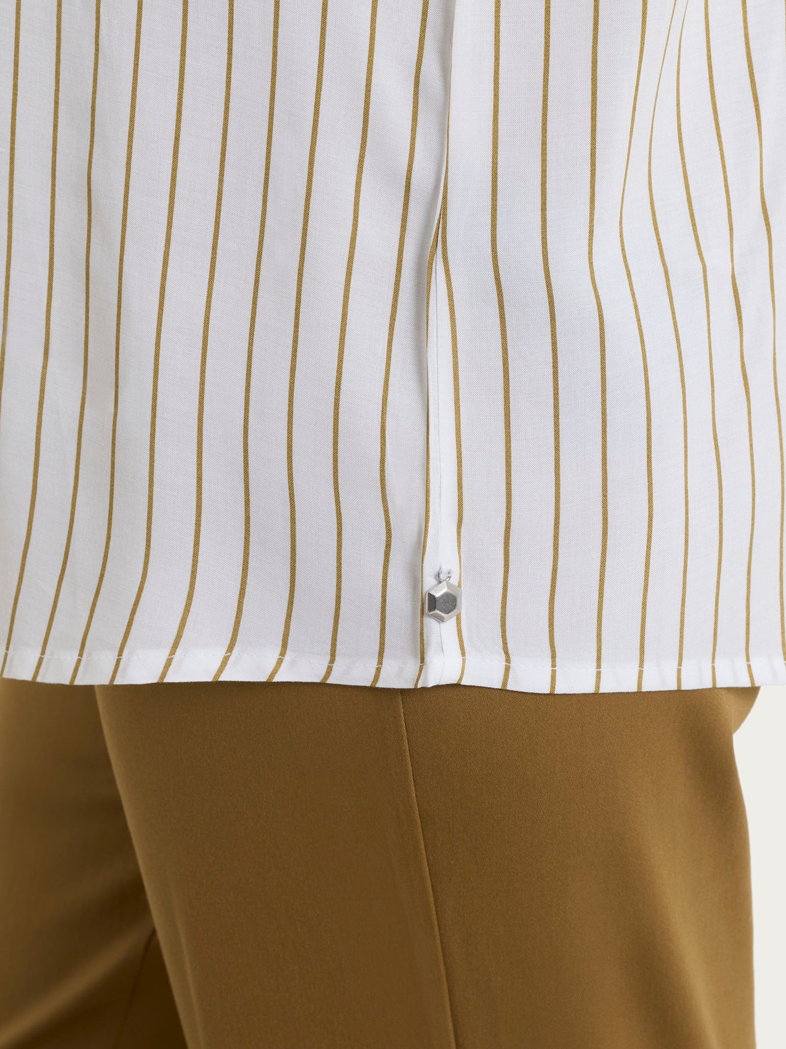 Ragno EcoSeta camicia righe manica corta bianca