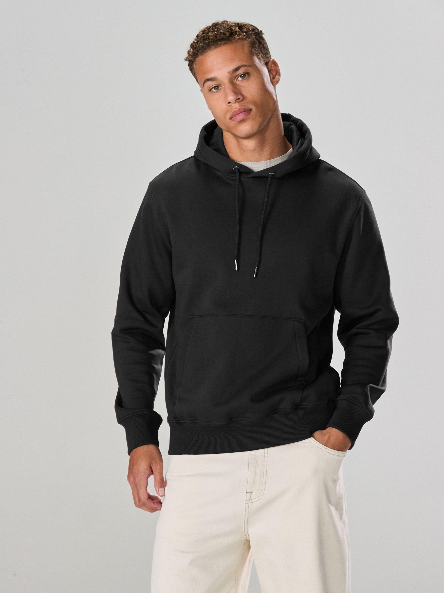 NEXT Jersey Cotone Pesante Felpa Uomo Cappuccio Morbida Pelle
