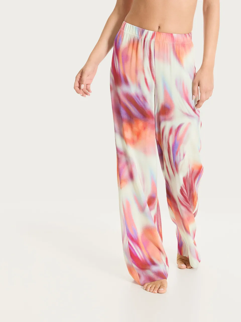 Ragno EcoSeta Pantalone Ampio Beet Red wide leg