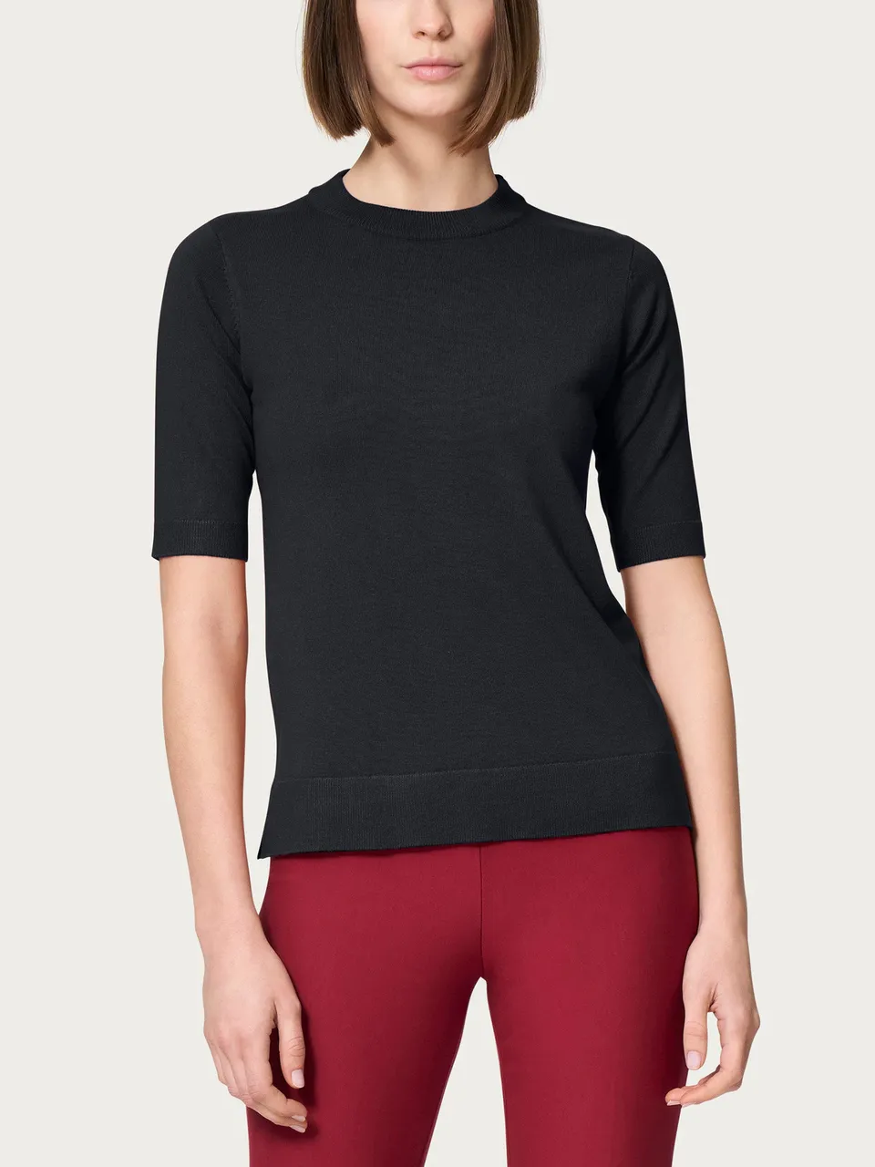 Ragno Four Seasons Girocollo Maglia Manica Corta Nero Regular