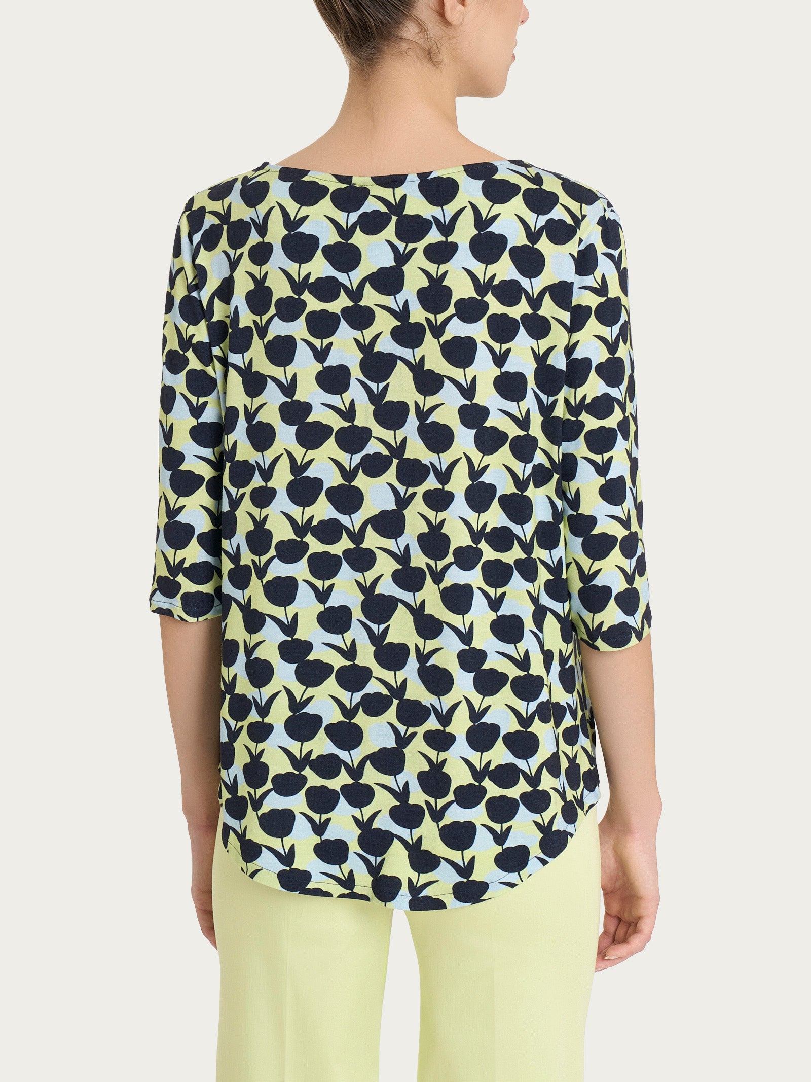 Ragno Viscosa Summer Girocollo maglietta 3/4 shadow lime viscosa