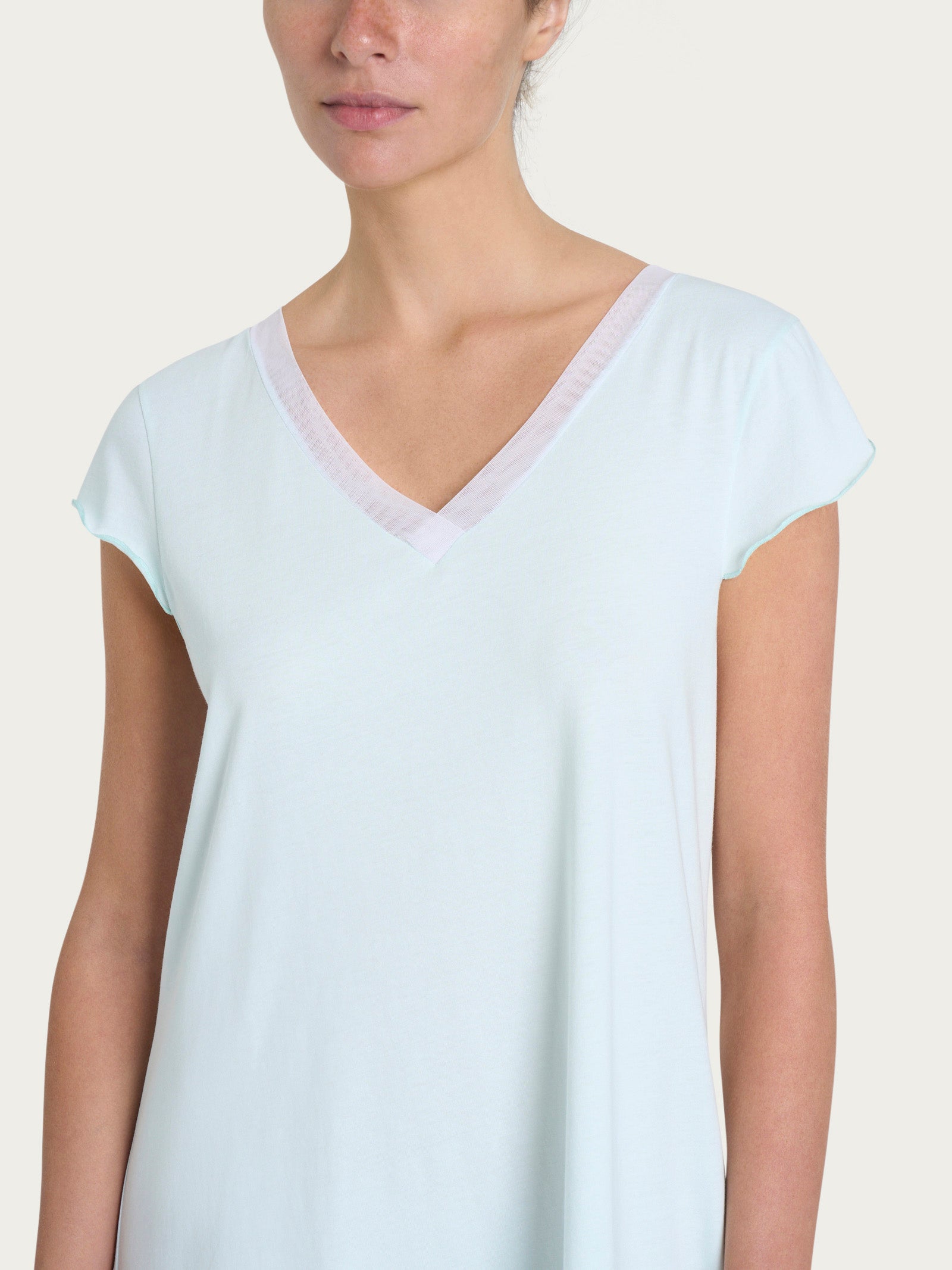 Ragno Jersey Cotone camicia da notte scollo a V Salt Air cotone