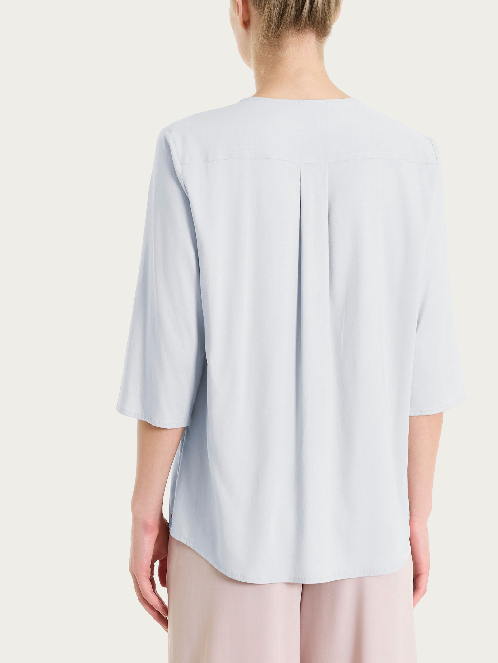 Ragno Blusa scollo a V Voile Stretch Lilac Hint rosa