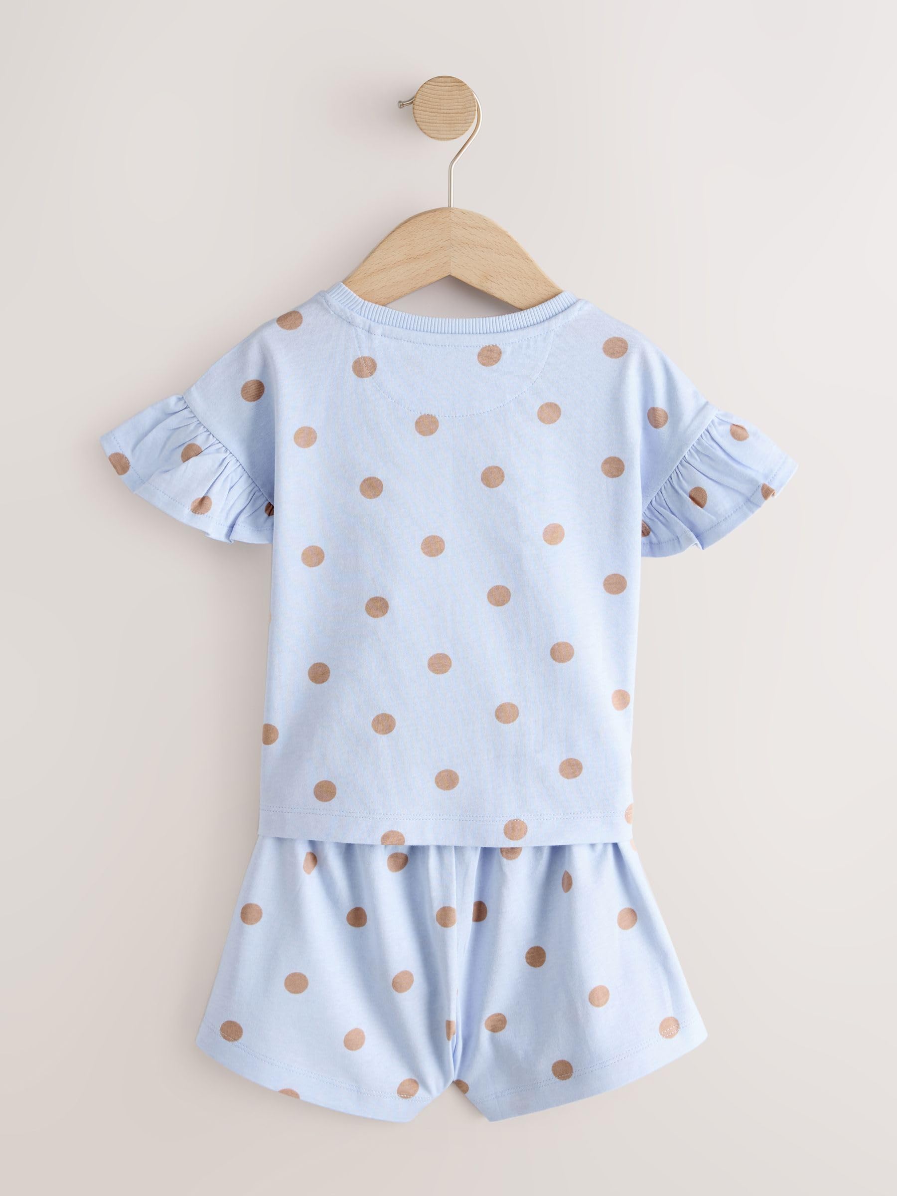 Next pigiami corti bambina pois 3 pezzi 80-86