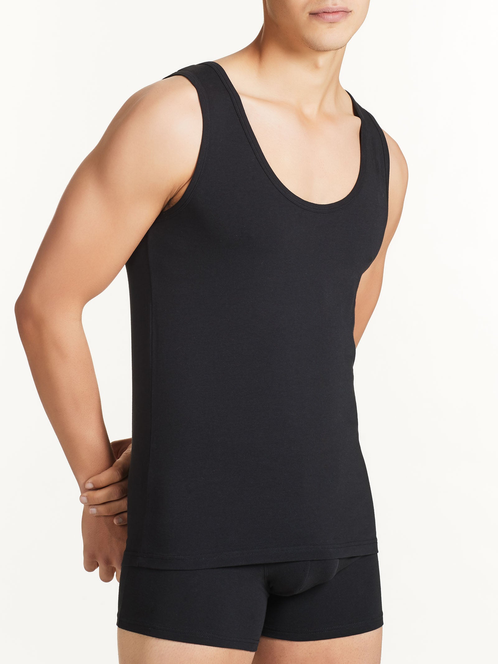 Ragno Dynamic canottiera uomo cotone nero bipack