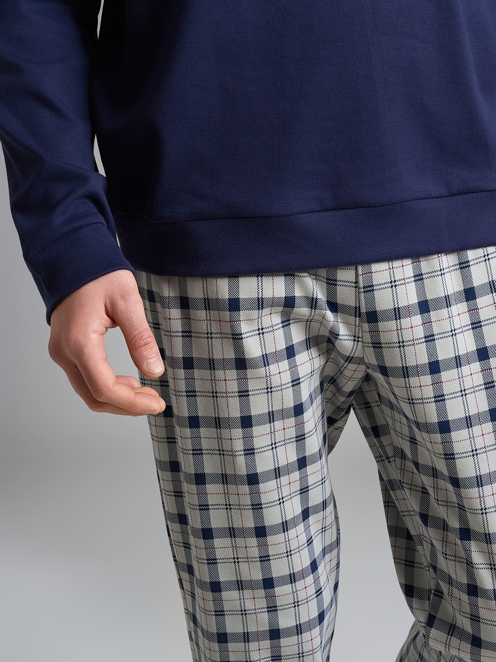 Ragno Sport Pigiama lupetto interlock tartan High-rise
