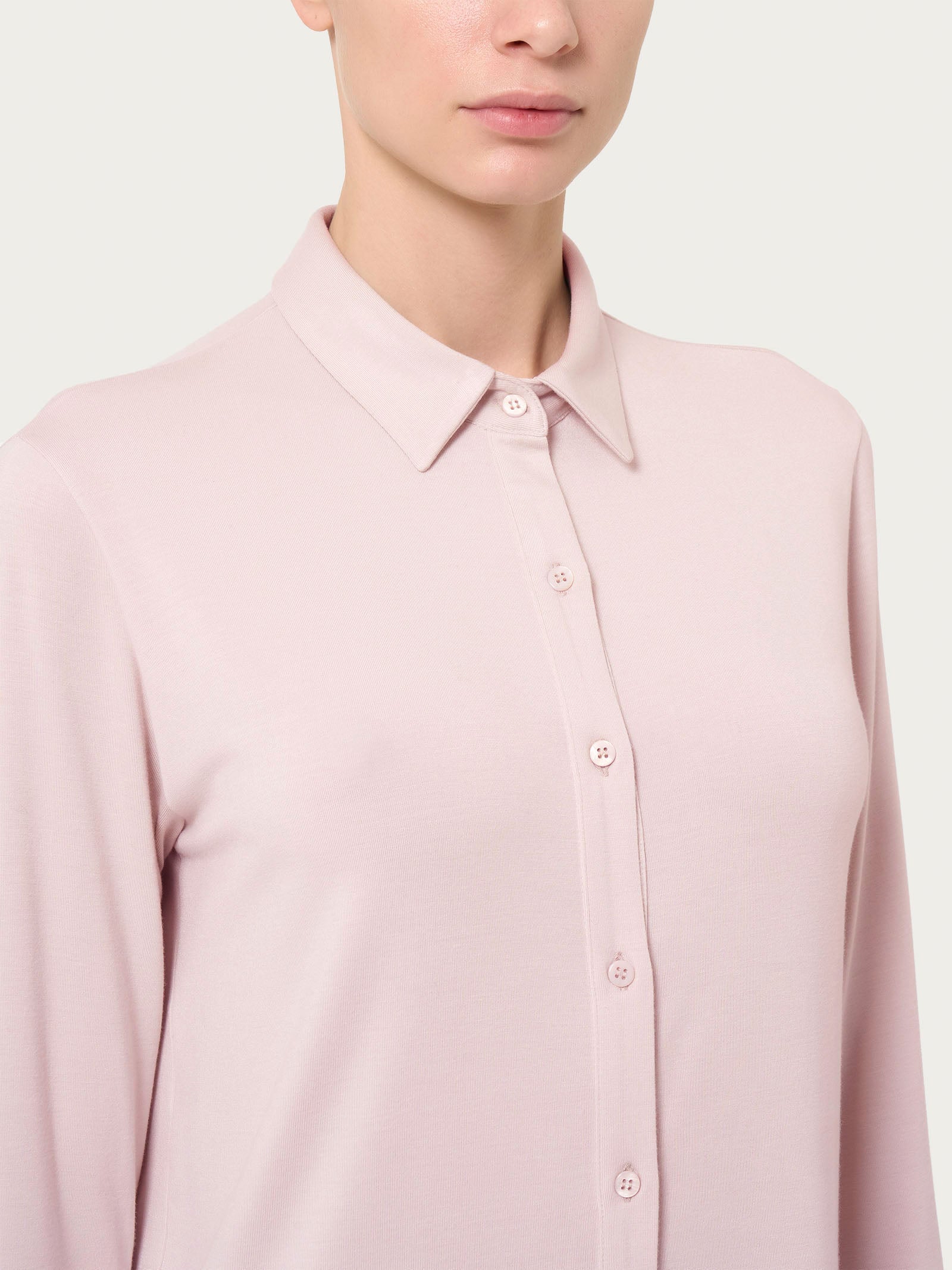 Ragno Eco Viscosa camicia rosa manica lunga