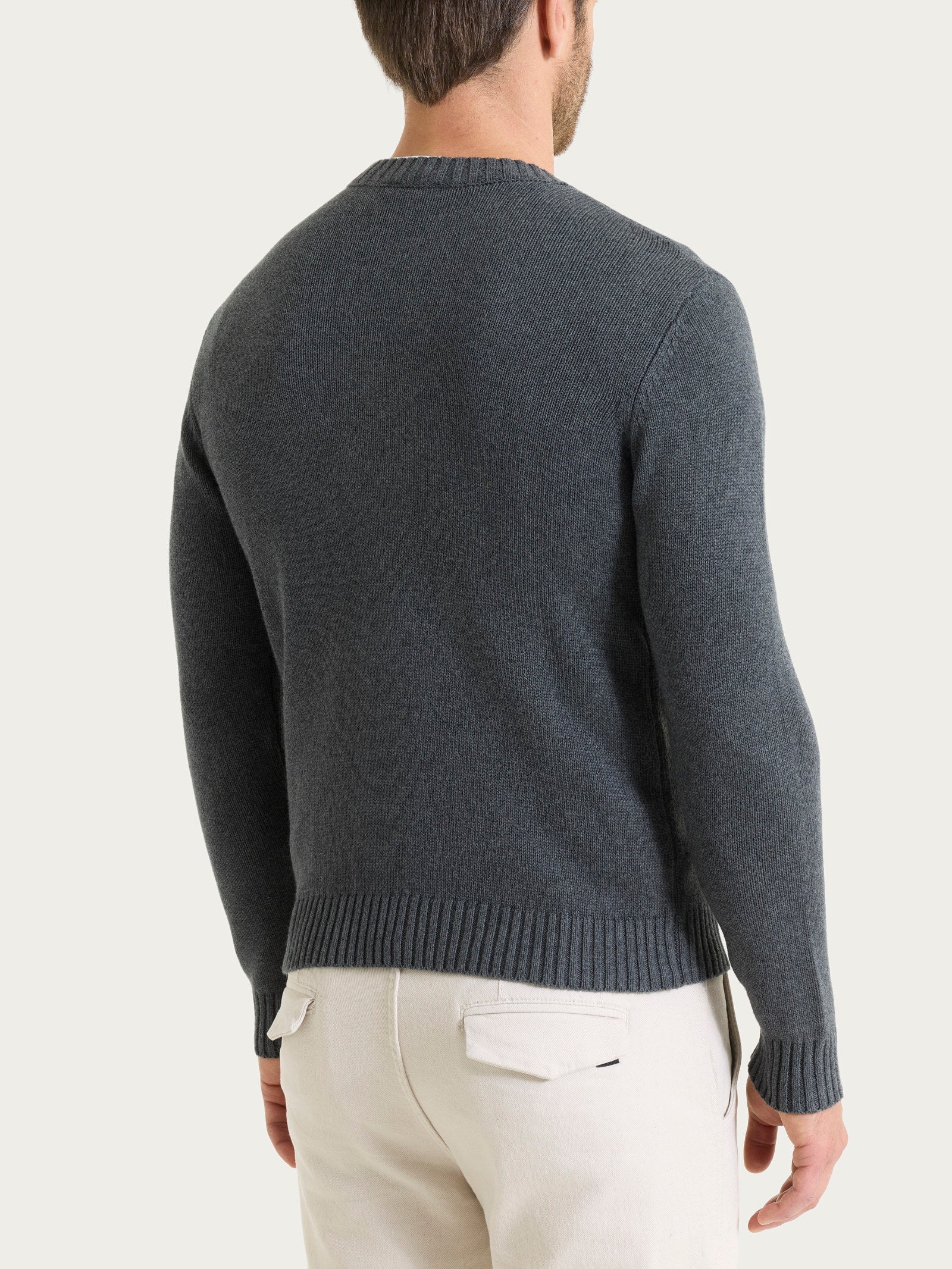 Ragno Winter Cotton pull girocollo Ardesia Mel. puro cotone